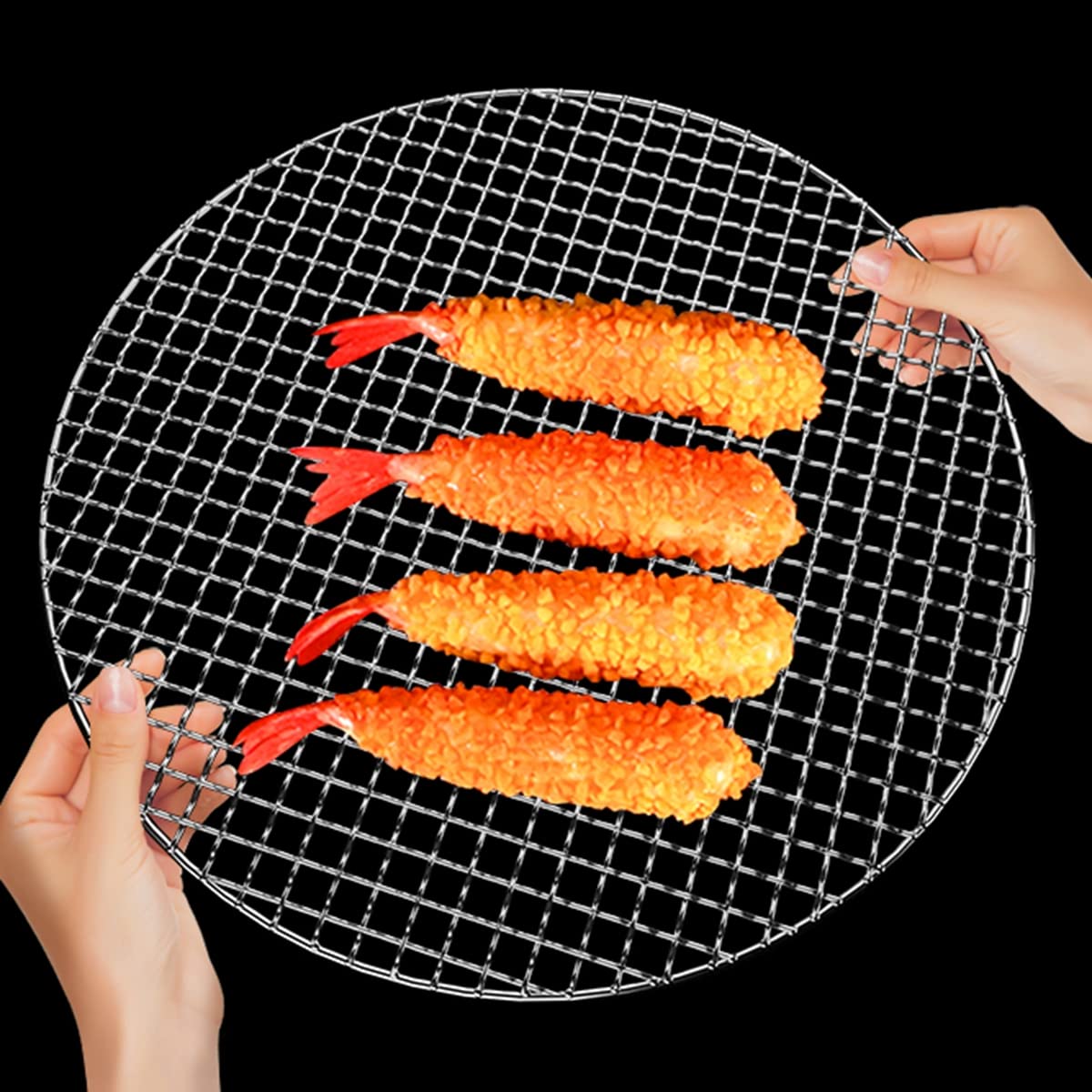 Red Redonda de Acero Inoxidable para Barbacoa, Rejilla para Parrilla, Redes para Asar, Parrillas, Redes de Hierro, Accesorios para Barbacoa, Accesorios antiadherentes para Barbacoa