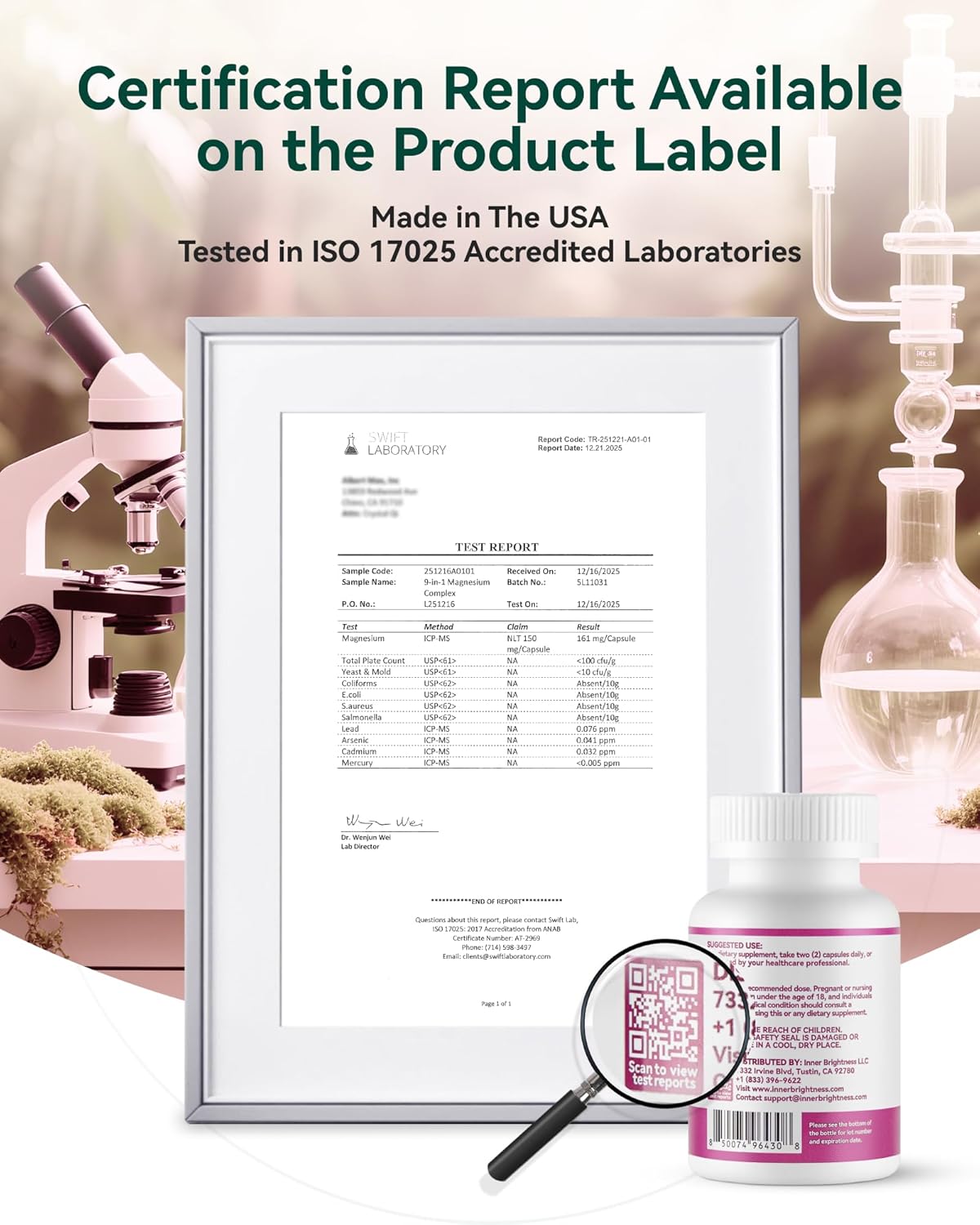 9-in-1 Magnesium Complex, 300mg Magnesium from 9 Organic Forms, Glycinate, Citrate, Malate, High Absorption for Sleep & Relaxation, Energy & Muscle Support, 90 Capsules - Image 7