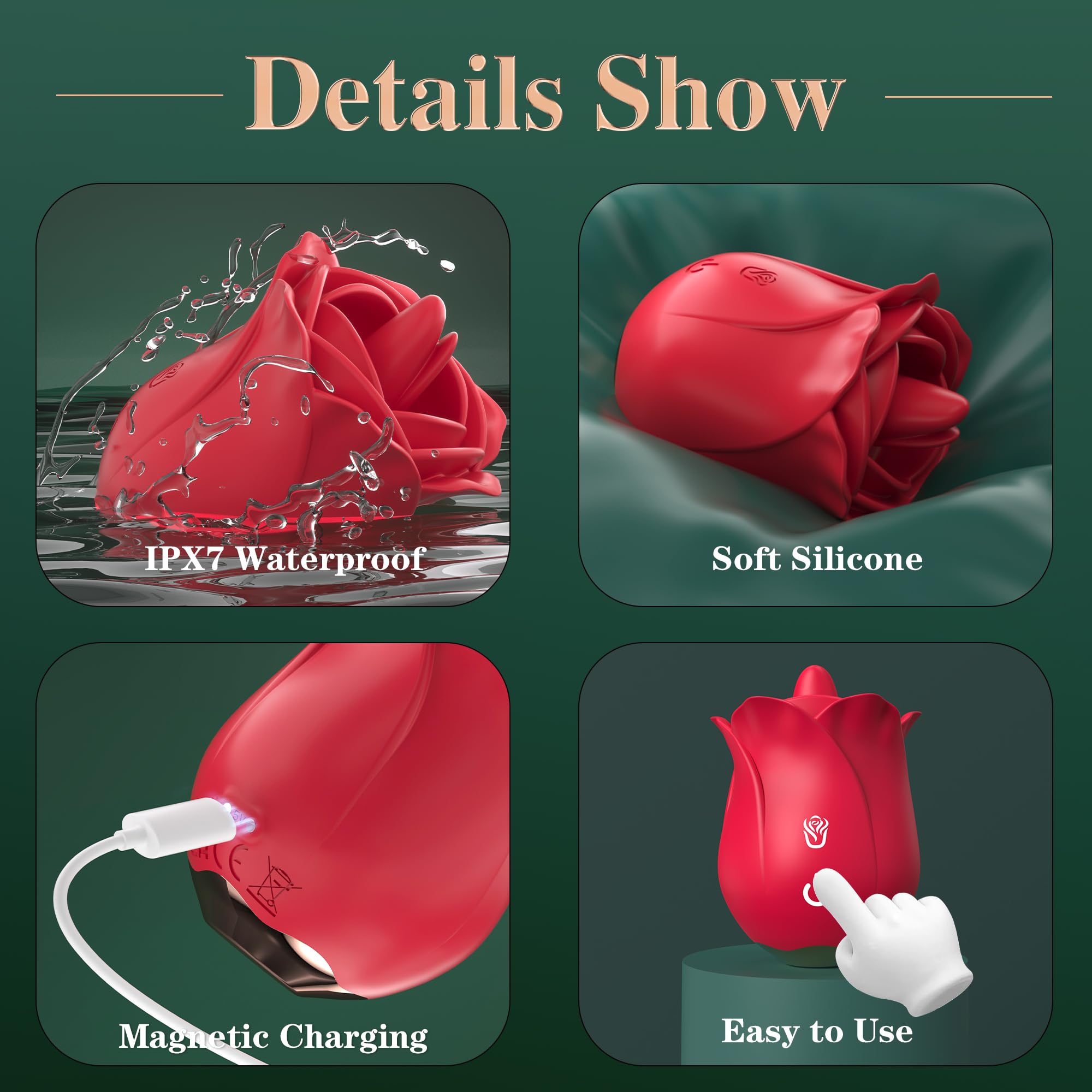 Amazon.com: Sex Toys for Women, Rose Sex Toy Vibrator with 9 Tongue Licking  & 9 Vibration Adult Toys, Rose Vibrator Adult Toy Dildo Clitoral Vibrators, Adult  Sex Toys & Games : Health
