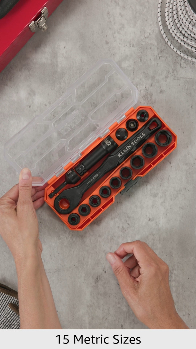 Klein Tools KNECT 15-Piece Pass Through Impact Socket Set
