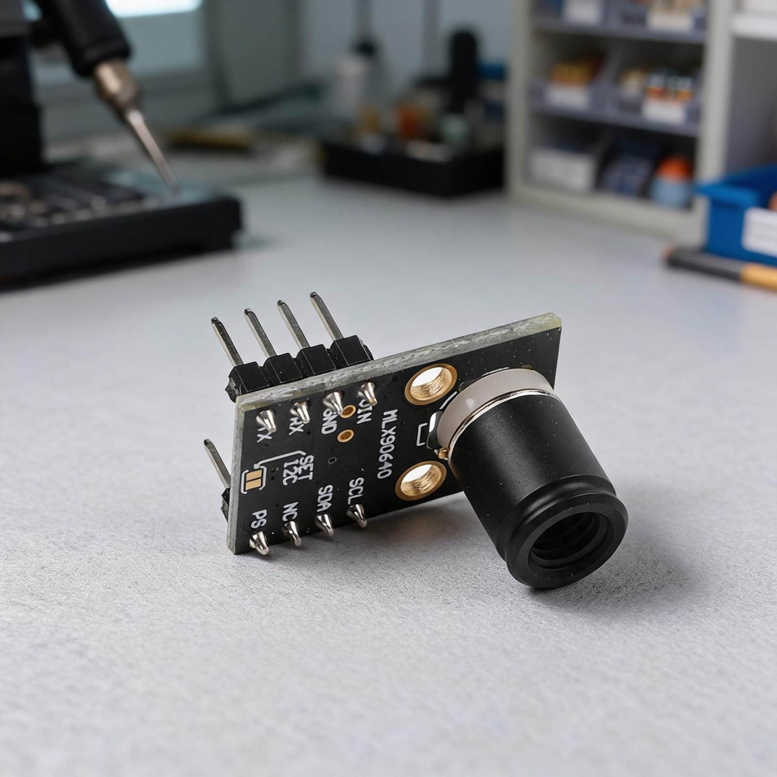 MLX90640ESF Modulo sensore termico a infrarossi 32x24 - Rilevatore di temperatura digitale I2C e UART per monitoraggio della produzione e progetti di residenza intelligente (MLX90640ESF BAB)