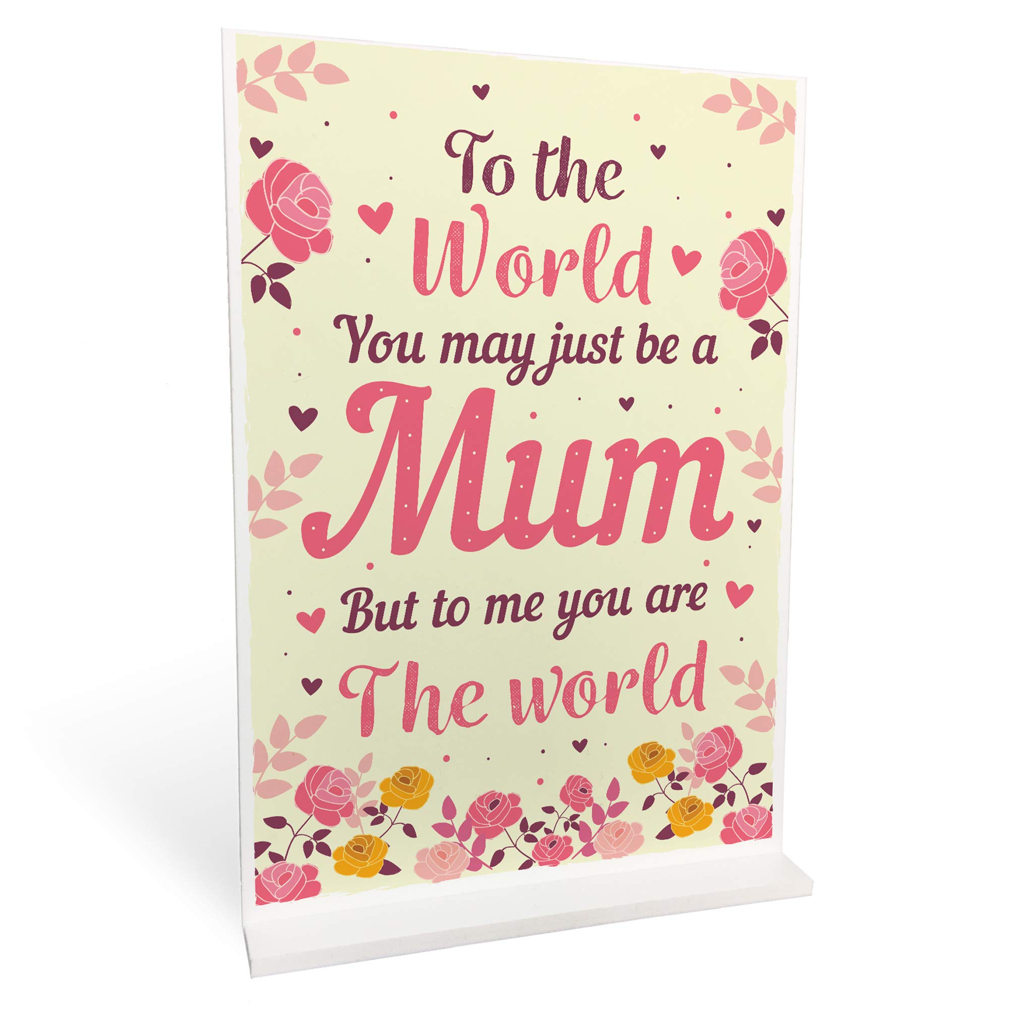 Red Ocean THANK YOU Gift For Mummy Mother Daughter Gift Standing Plaque Birthday Christmas Gifts For Mum Keepsake