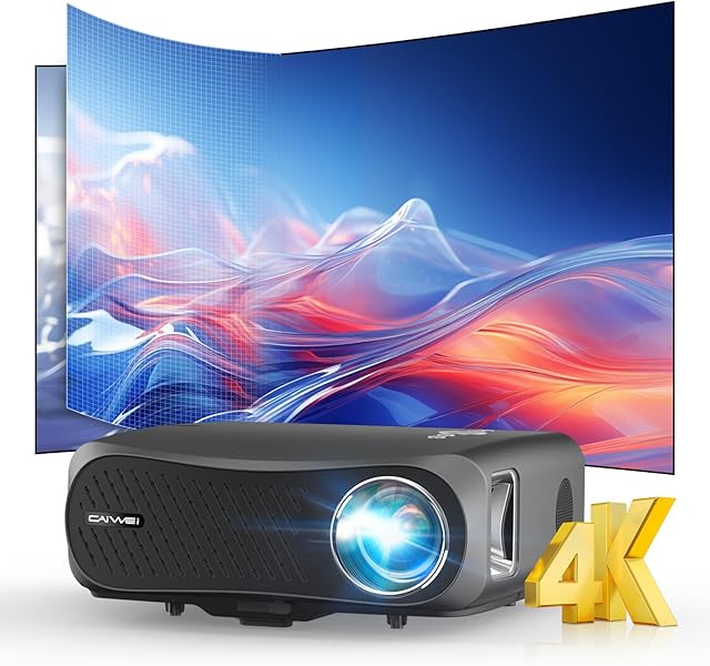 Smart 4K Projector Home Cinema 5G WIFI Bluetooth Outdoor Movie LED Wireless Projector Native 1080P 1000ANSI Lumen Built in Apps,Android TV Projector Compatible with TV Stick/Phone/PS5/ Laptop/PC/HDMI