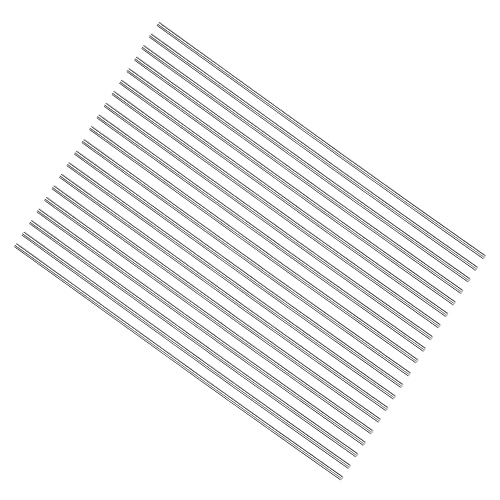 Miniatura 12 de uxcell 20 varillas redondas de metal de acero, 0.047 in x 3.937 in de acero de alta velocidad (HSS) herramienta de stock, para engranajes de eje