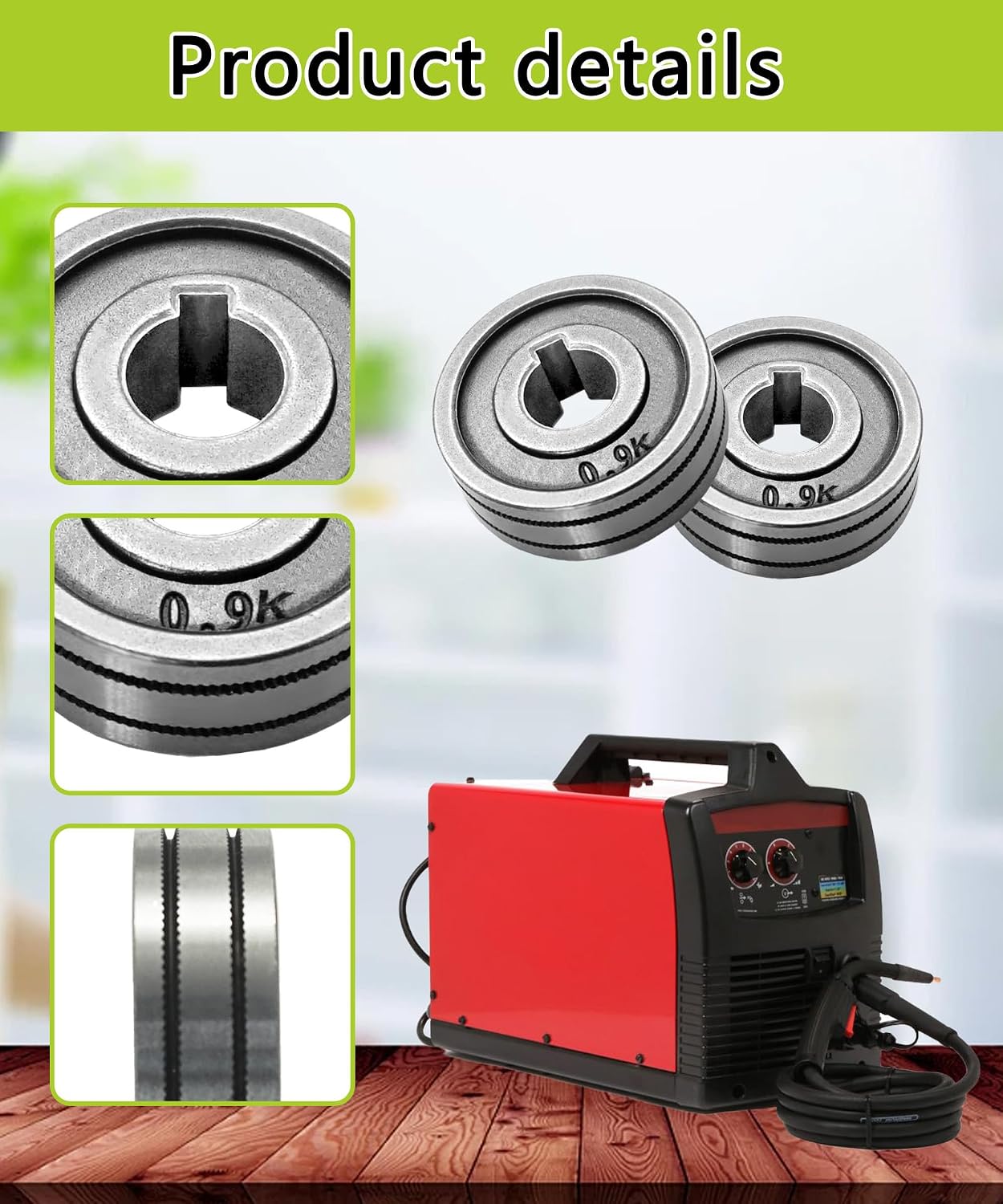 2Pcs Drive Rolls Fits For Lincoln Pro MIG 140 | Fits For Weld-Pak 140HD,MIG Pak 140 (Code 11634 only) Mig Welder (Knurled Groove .030/.035"-2Pcs)