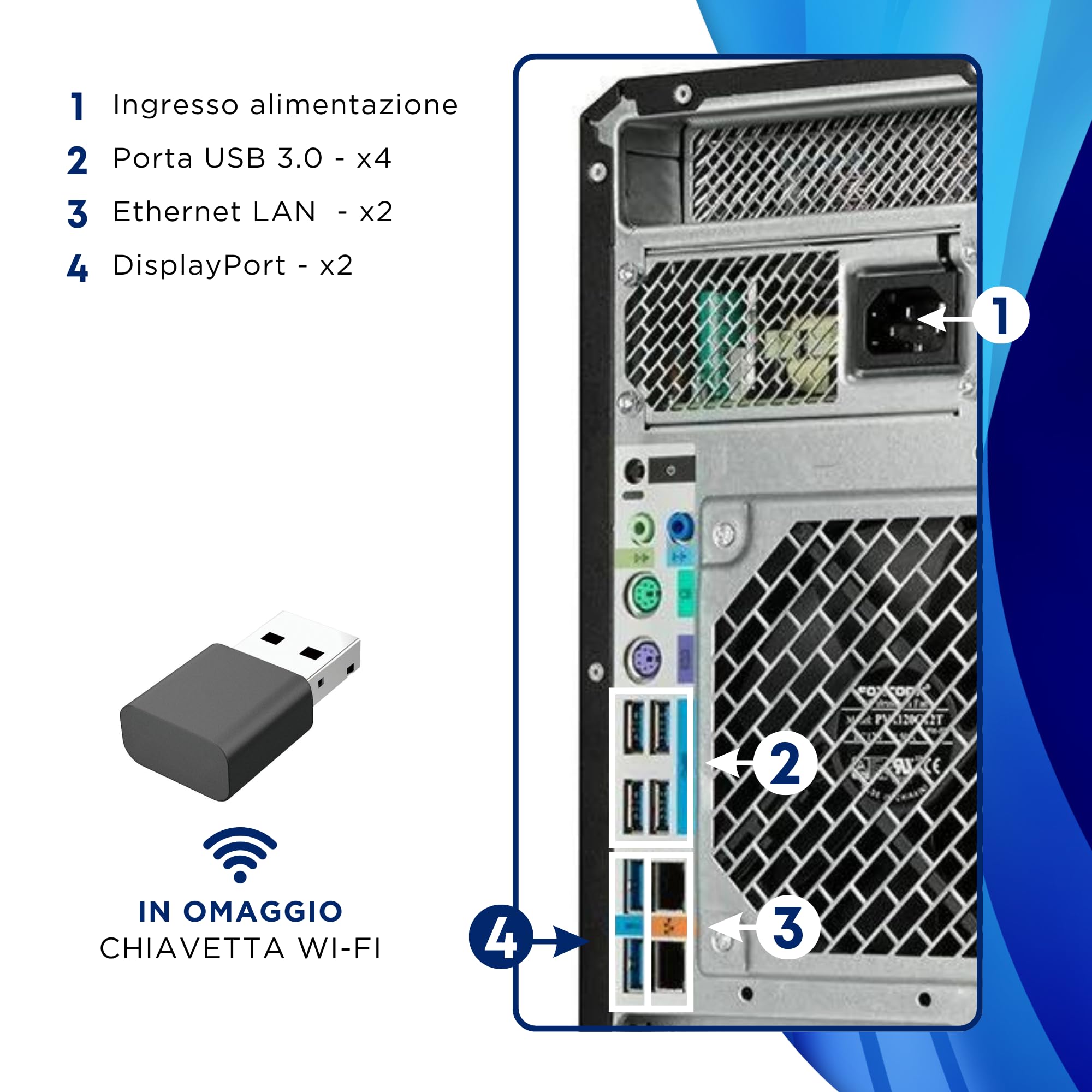 HP, Tour de travail prête à l'emploi avec Office libre, Intel Xeon W-2133, RAM 32 Go SSD 512 Go, carte graphique carrée M400, W11 (reconditionnée)