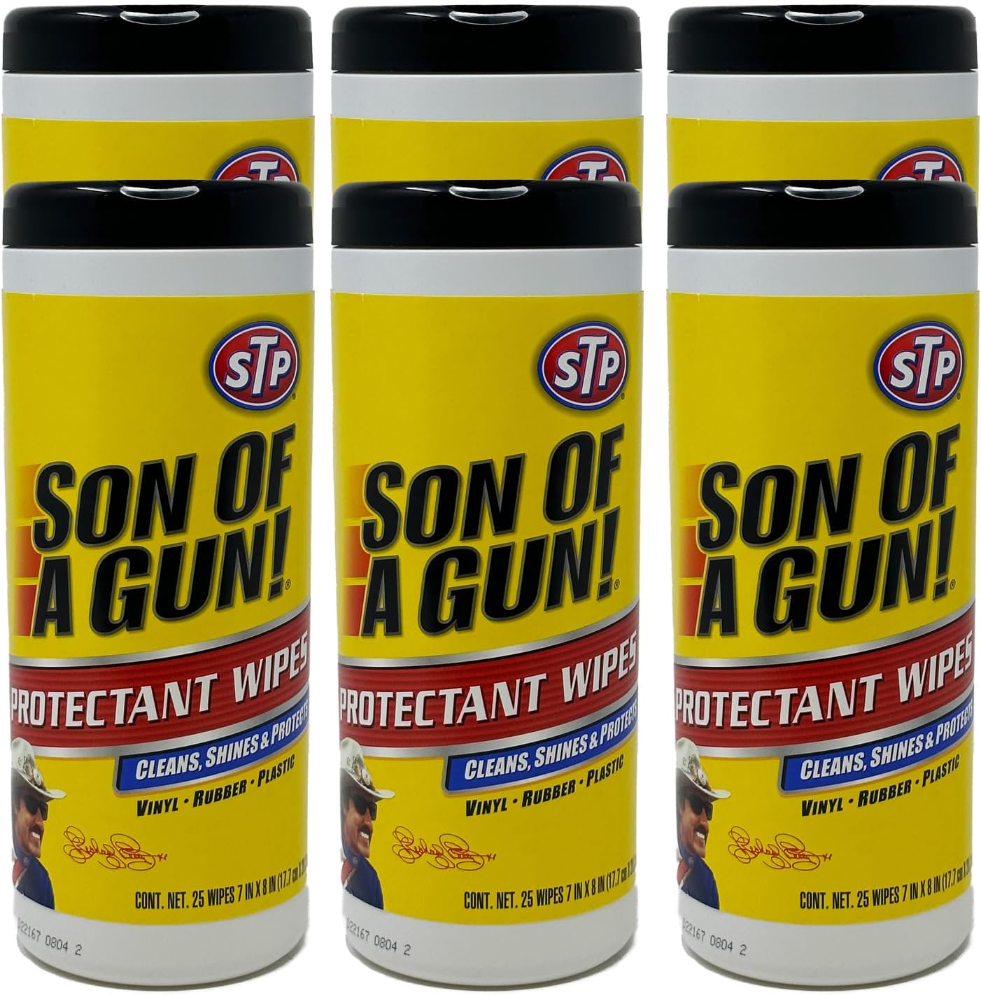 STP Son of a Gun Protectant Wipes, 25ct - All-in-One Car Cleaner and Ultimate Car Interior Care Products, 6 Packs