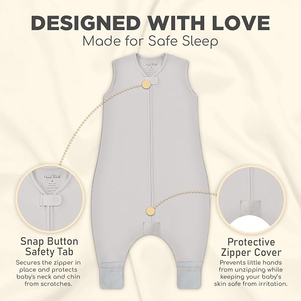Mama Cheetah Sac de couchage pour bébés avec pieds 4T-5T, 0.5 TOG Organic Cotton Baby Wearable Blankets with Legs, Baby Sleeping Bag for Walkers, Early Walker X-Large - 3
