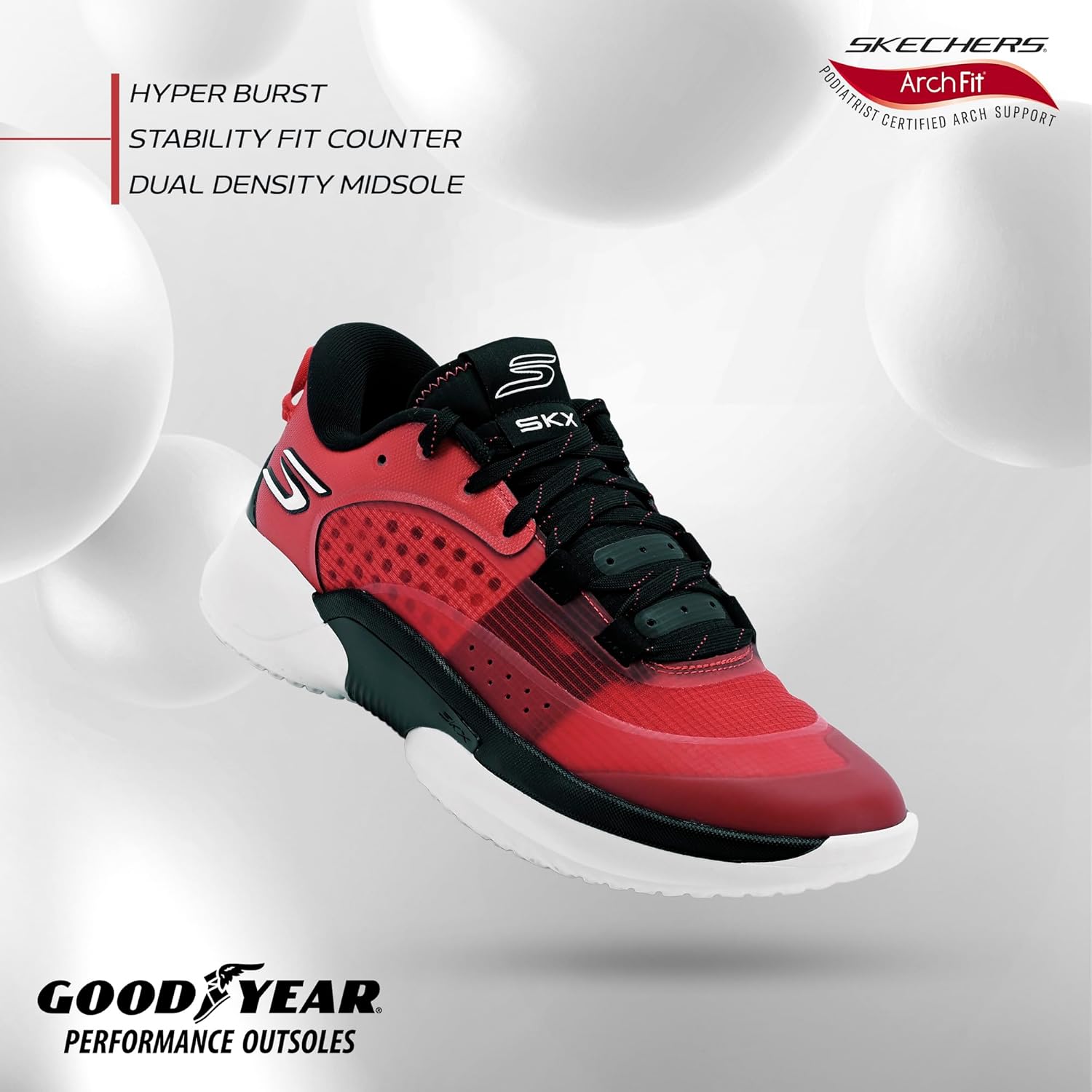 Skechers Men's SKX RESAGRIP Basketball Shoes - Image 6