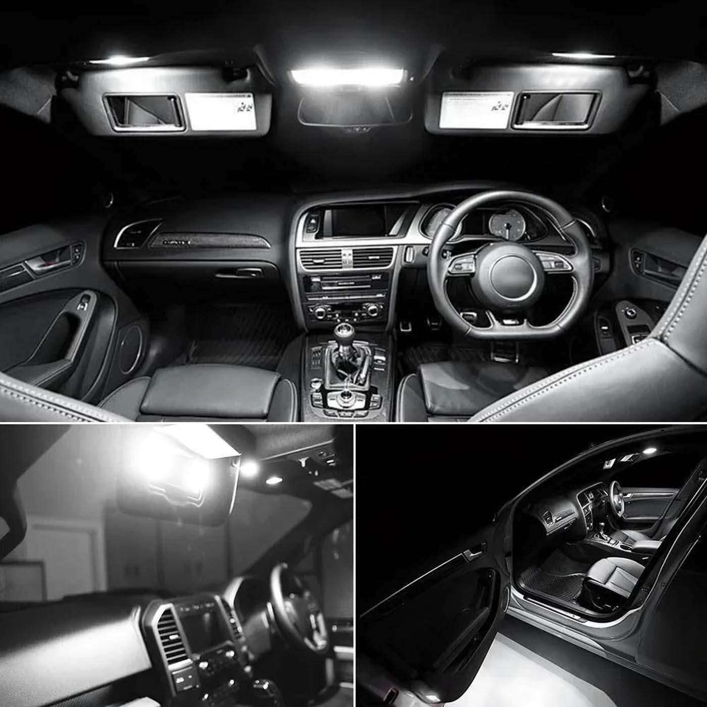 Kit de 18 Luces LED para el Interior del vehículo, Parasol y Visera, para Peugeot 308 Hatchback SW MK2 2014 2015 2016 2017 2018 2019 2020
