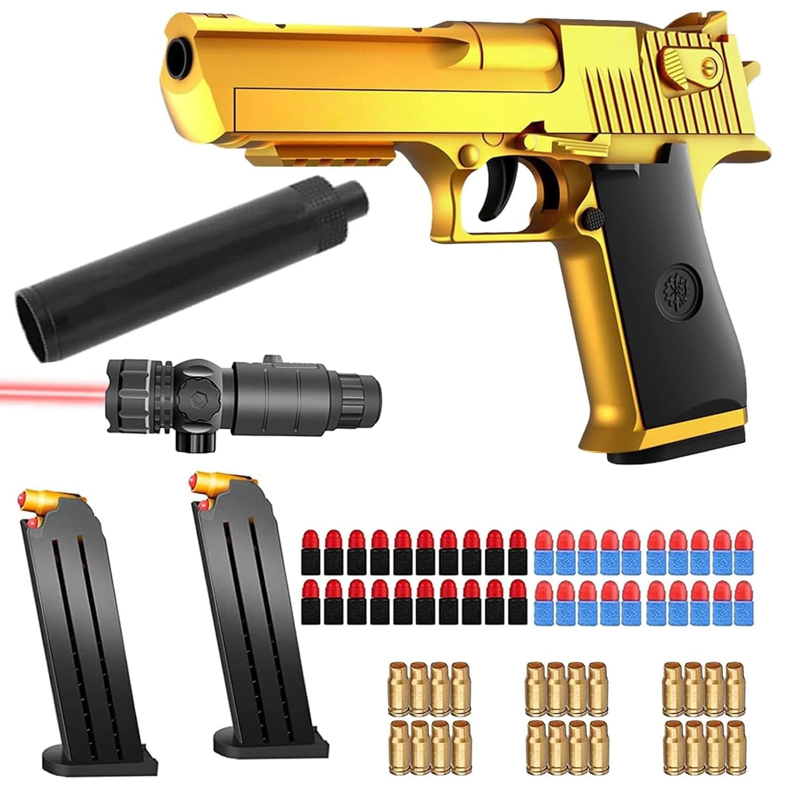 Jouet en plastique pistolet à balles molles Transparent Eva mousse Air pistolet jouets électroniques pistolet avec 2 pièces balles molles Jouet en plastique pistolet à balles molles Transparent Eva mousse Air pistolet jouets électroniques pistolet avec 2 pièces balles molles