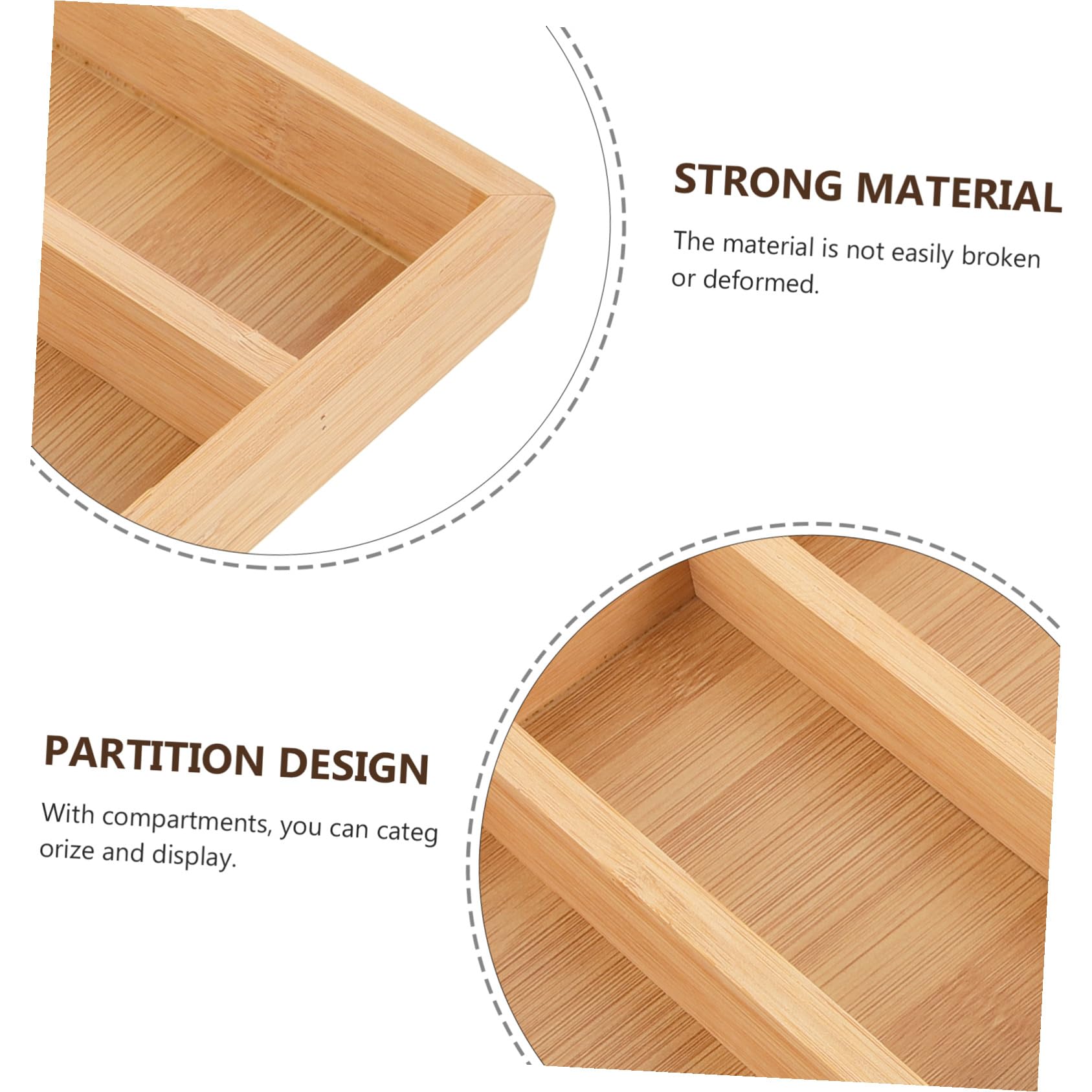 Ipetboom Organizador de Gafas de 2 Piezas 5 Compartimentos de Madera | Bandeja Khaki para Exhibición y Selección, Vitrina para Gafas de Sol en Tienda, Fiesta Verano