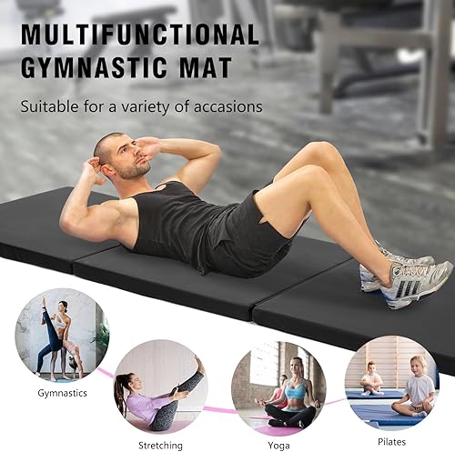 Miniatura 2 de Tapete de yoga grueso de 2 pulgadas para gimnasio en casa, ejercicio, gimnasia, volteras, pilates, equipo de danza, tapete de juego de espuma