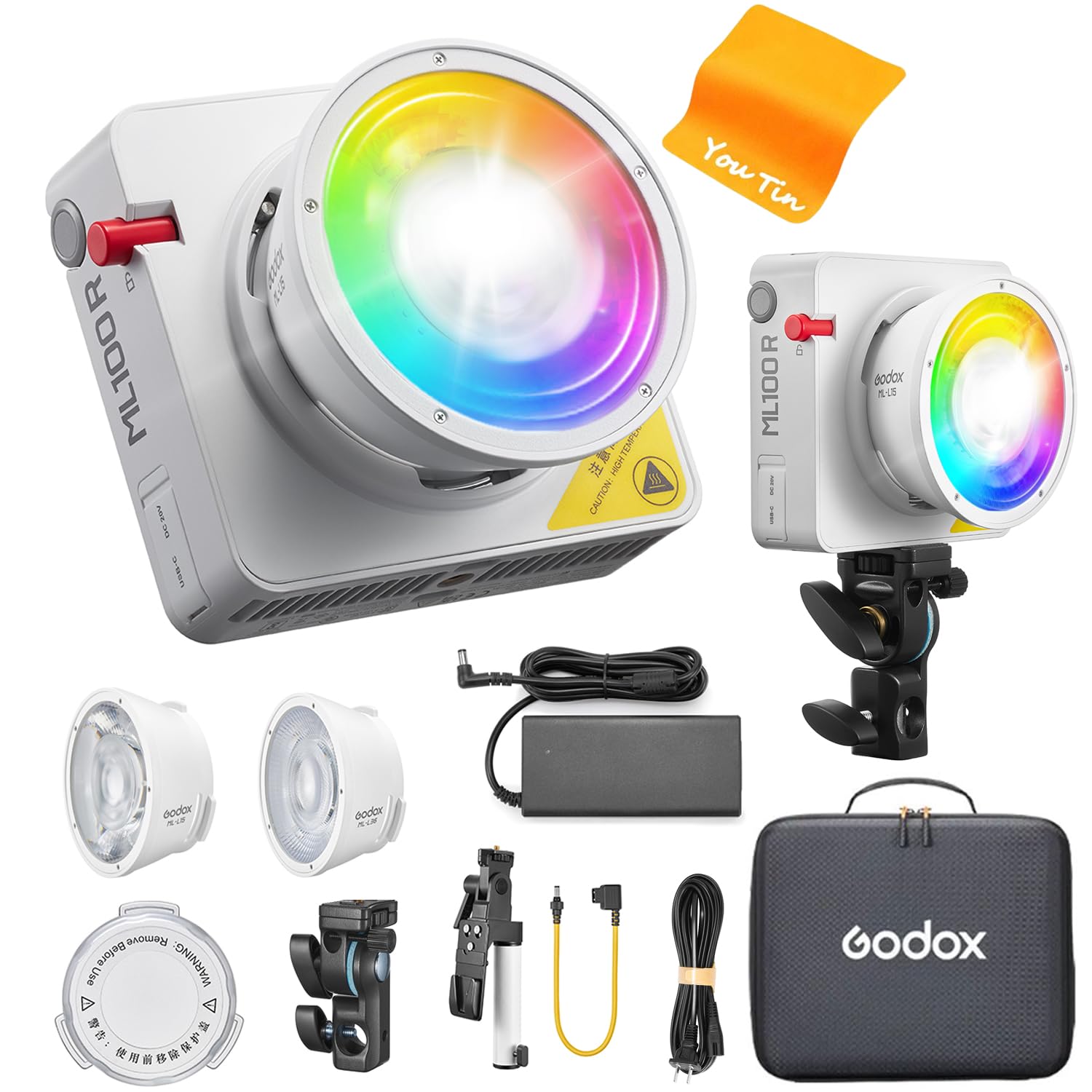 Amazon | Godox ML100 ML100R 100W ハンドヘルド LED 撮影ライト