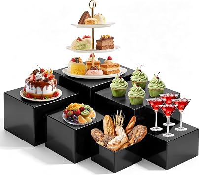 Redants 6 PCS Buffet Risers, Large Food Risers for Buffet Table