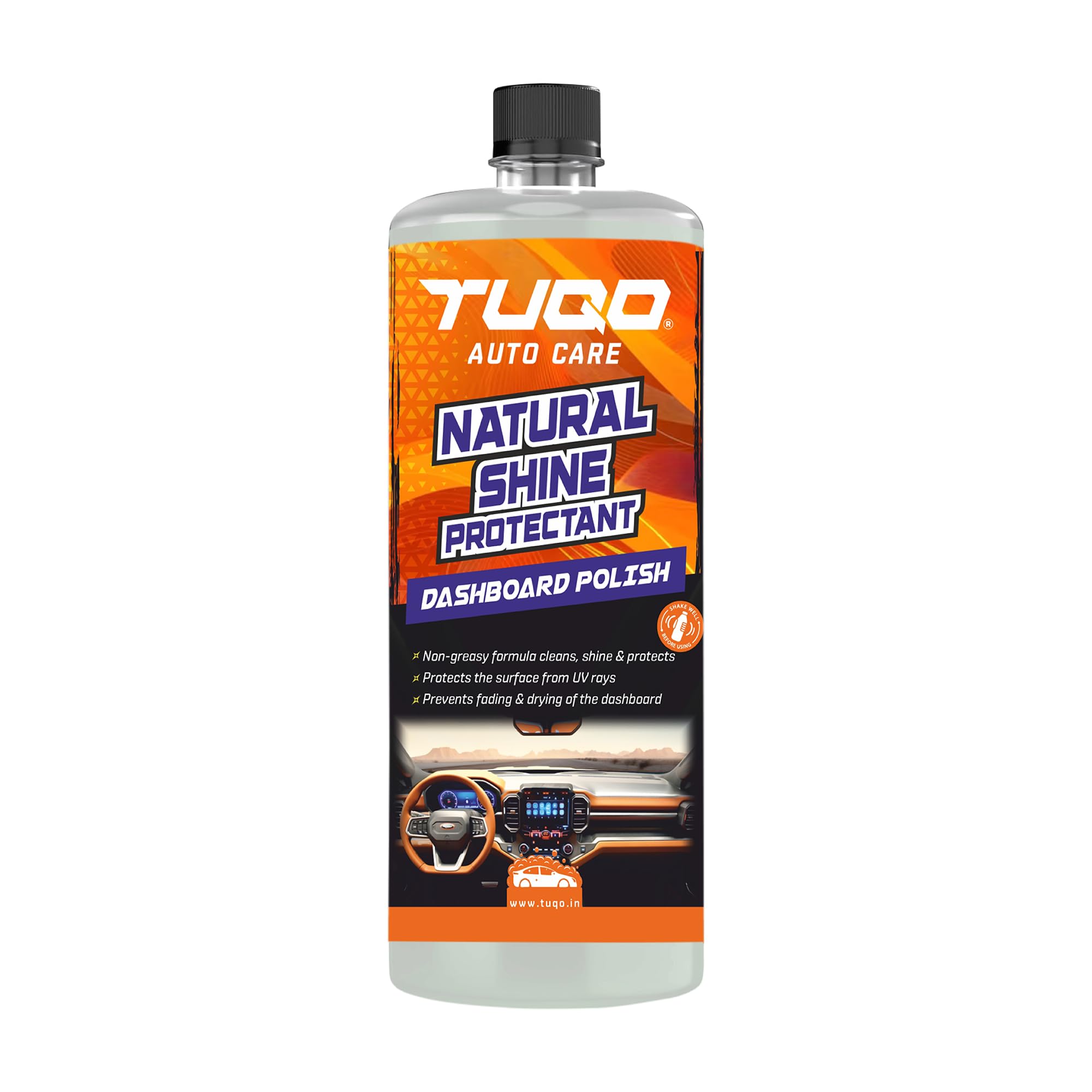 TUQO 200ml Car Dashboard Polish | Restore, Shine, Dull Dashboards | UV Protection Against Fading, Cracking & Sun Heat | Long-Lasting Shine | Auto Detailing Solution for Cars, Bikes & More | TDV92-image-27