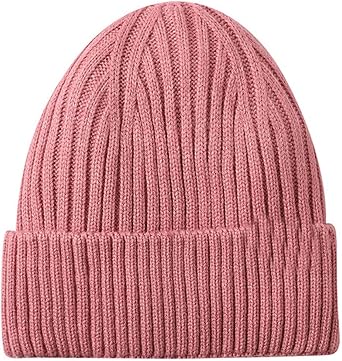 Men Women Winter Beanie Hat Warm Knit Hat Knitted Wool Plush Double Layer Outdoor Sport Ski Hat