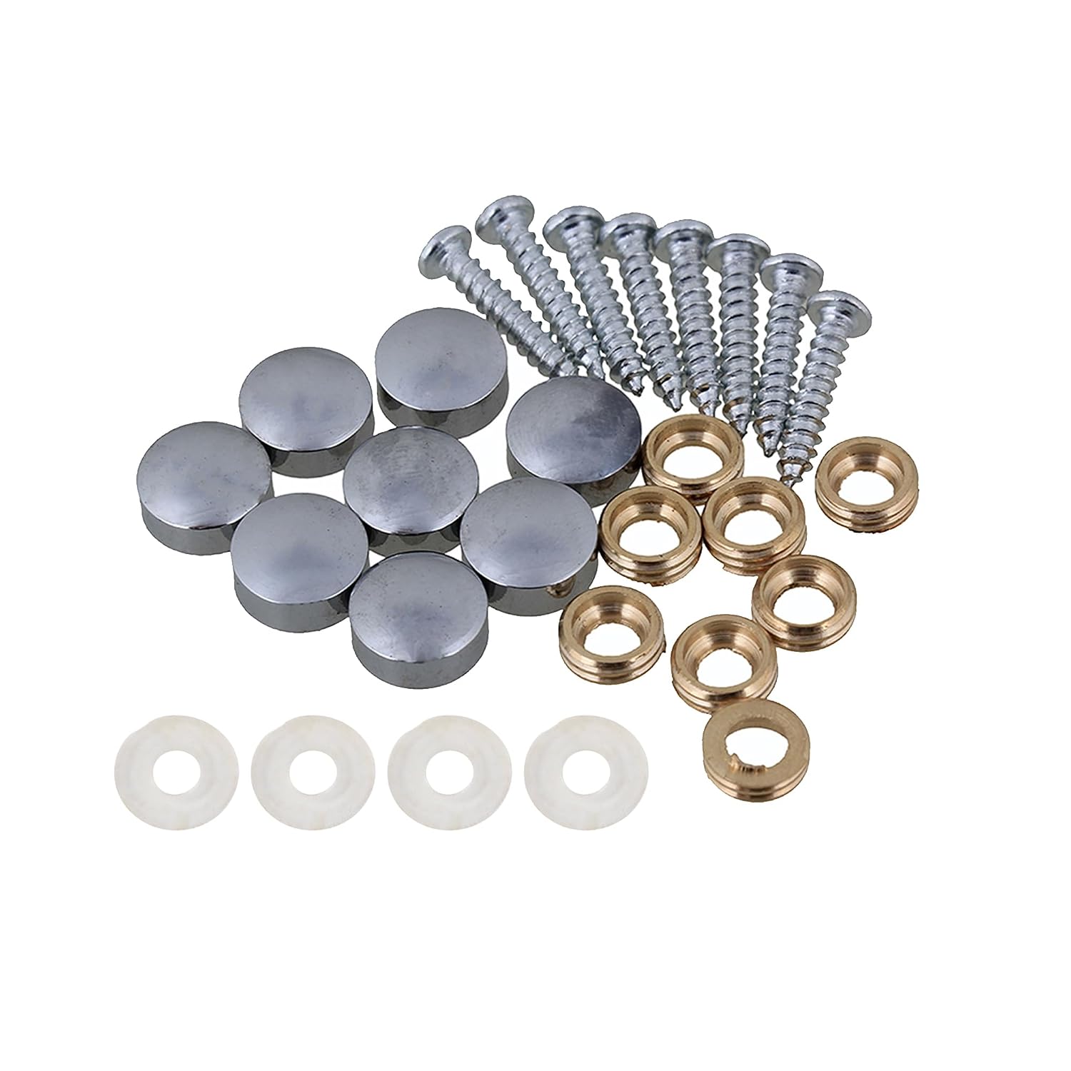 ETFBUY Mirror Screws Decorative s Cover Screws Brushed Stainless Steel 10mmx3mm Pack of 8