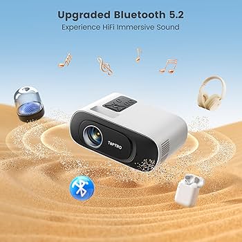 Mini Projector 4K Supported, Full HD 1080P Portable