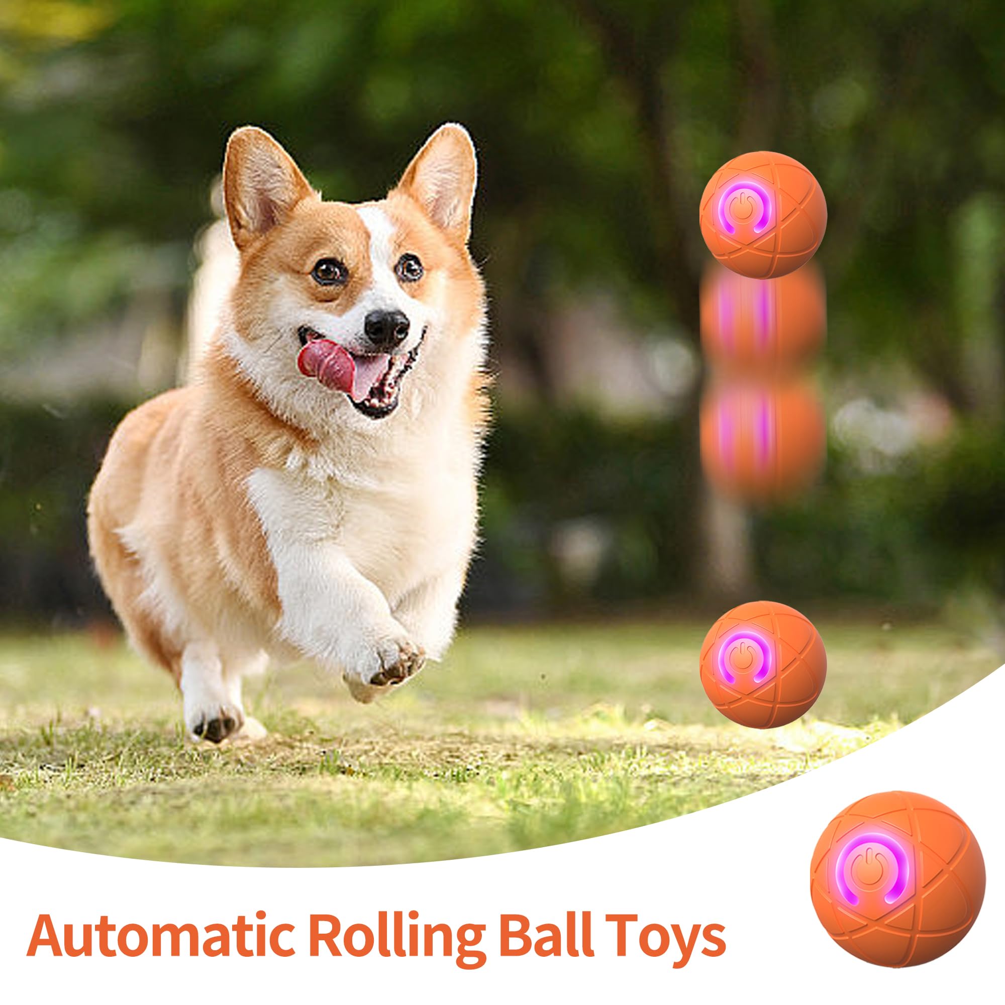 XANRONKJ Chewy Viral Bouncing Shaky Interactive Rolling Ball for Dogs, Orange, 2x2x2 - Image 3