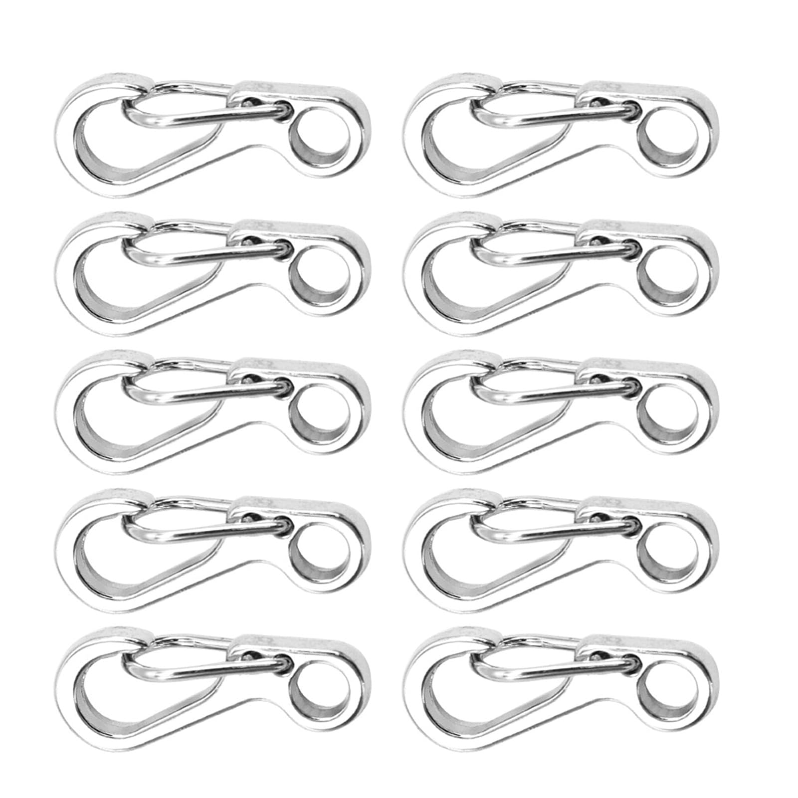 Taxinyx 10Pcs Paracords Carabiner Clip Aluminum Alloy Keychain Carabiner Clasp Small Carabiner Clip Spring Snapping Keyring Hook