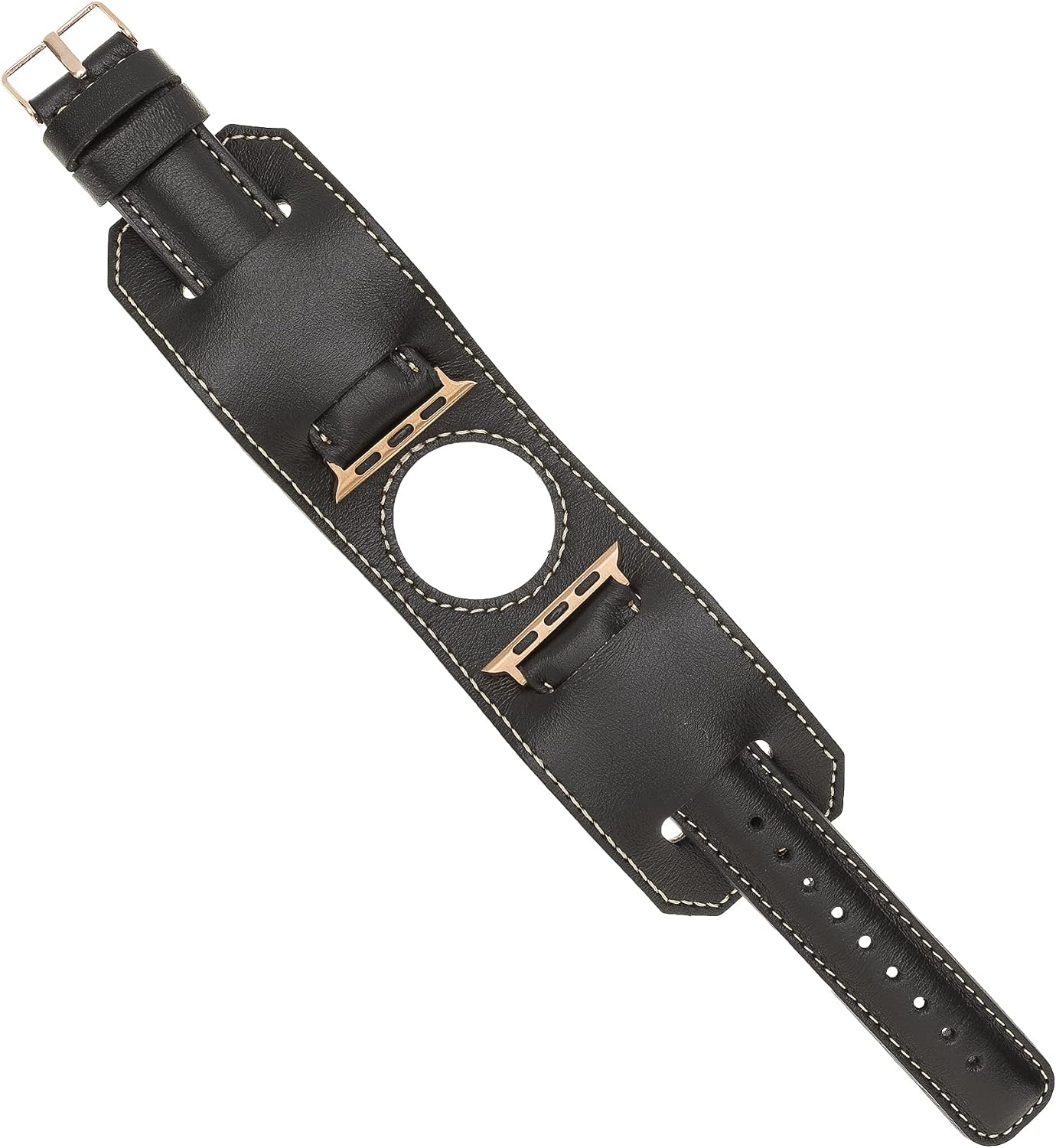 Cuff Leather Bands Compatible with Apple Watch Band 38mm 40mm 41mm 42mm 44mm 45mm 49mm Full Grain Leather Watch Cuff Straps for iWatch Series Ultra/8/7/SE/6/5/4/3/2/1 for Women Watchbands, Gifts for Her