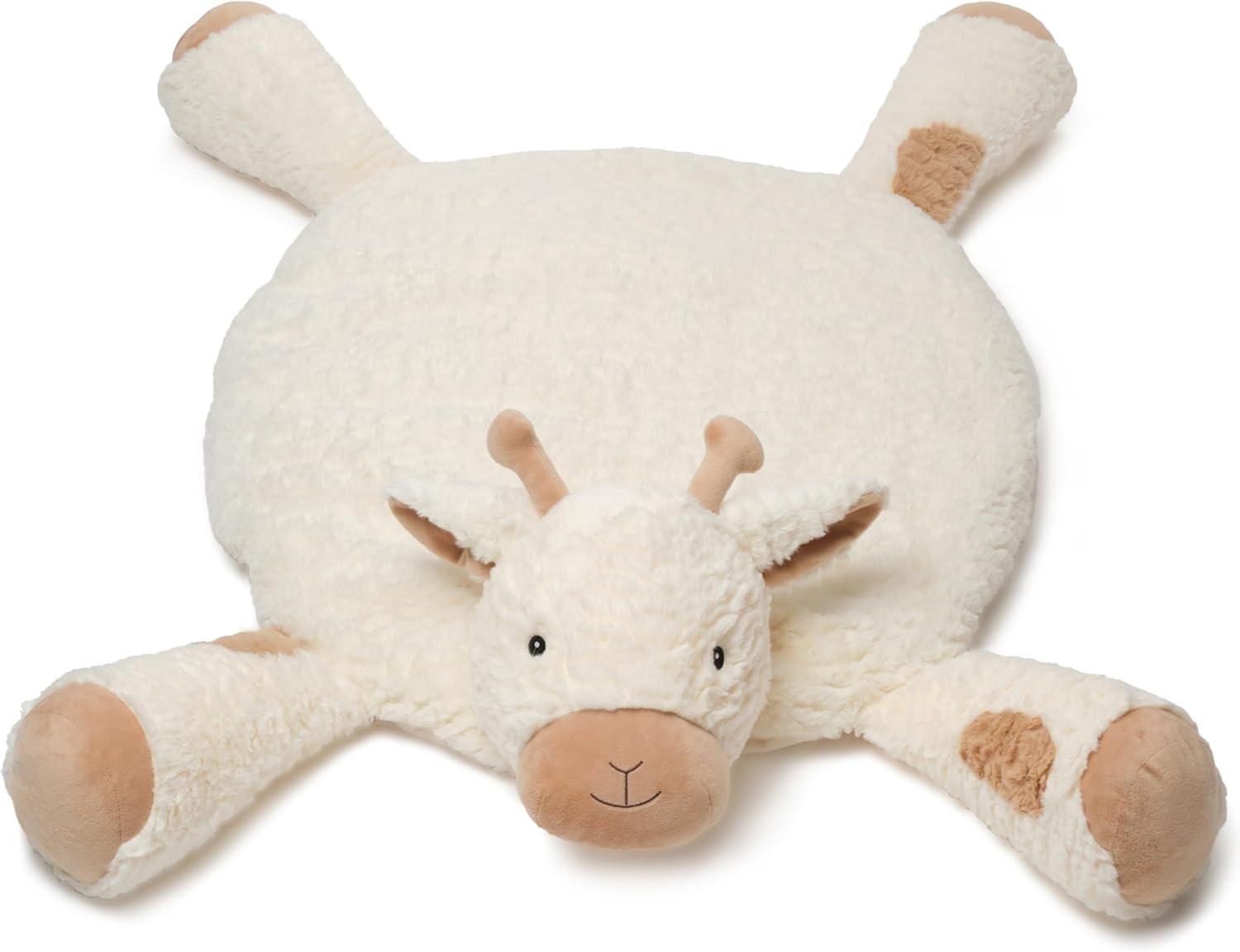 Bearington Lil’ Lofty 30 x 30 Inch Giraffe Tummy Time Mat – Giraffe Baby Blanket – Baby Floor Blanket – Safari Nursery Decor