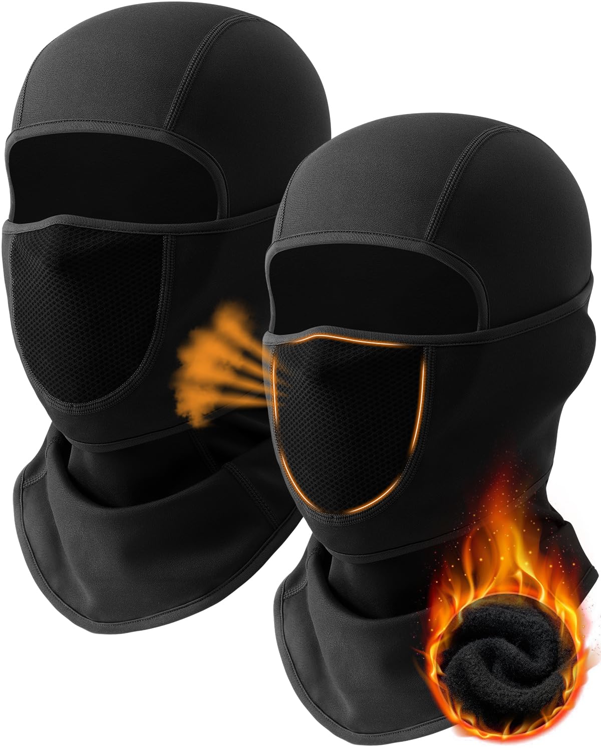 Balaclava Face Ski Mask with Movable Design for Men Women-Fleece Winter Face Covering for Cold Weather Skiing Outdoor Work