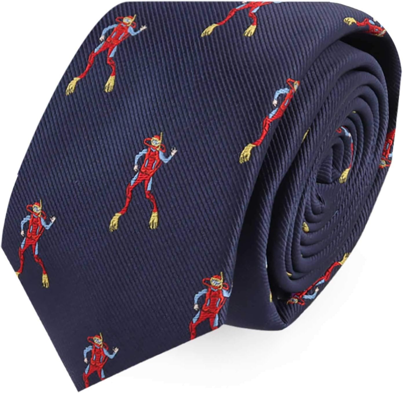 AUSCUFFLINKS Scuba Diver Neckties for Men | Skinny Neck Ties Present for Work Colleague Him Dad Guys | Anniversary Birthday Present for Husband (SCUBA DIVER)