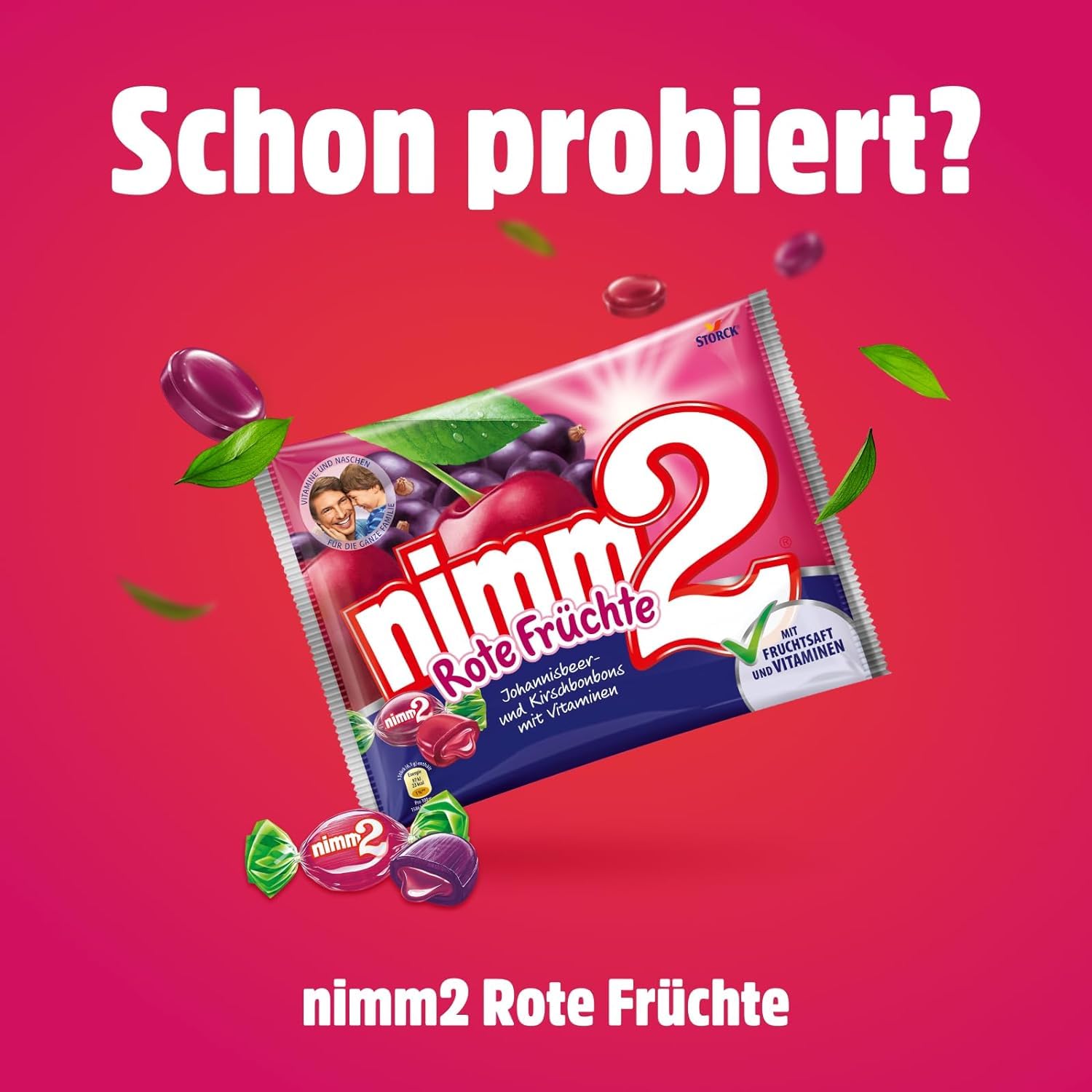 nimm2 Lolly – 1 x 200 g – cukierki owocowe z sokiem owocowym i witaminami