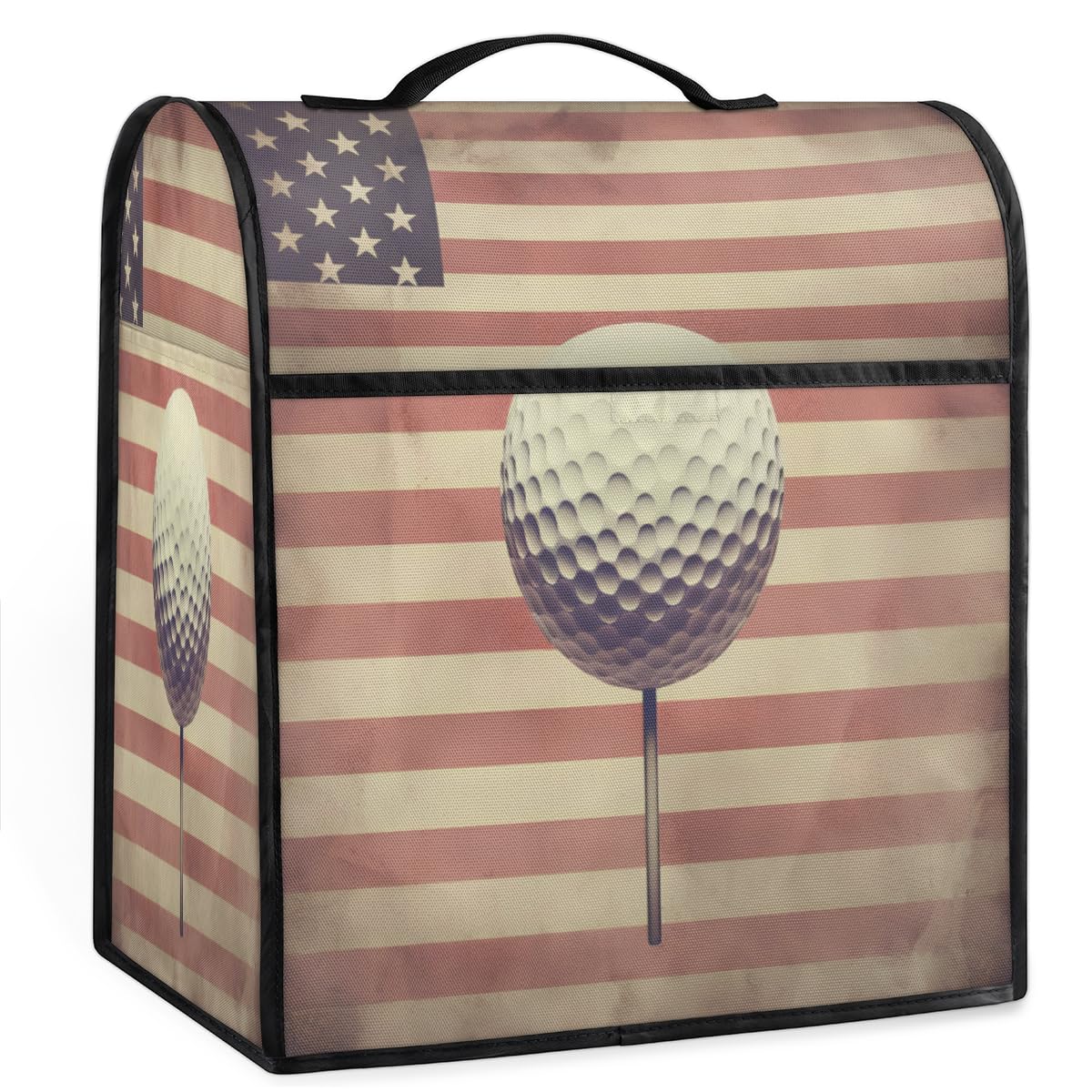 Coffee Maker Cover Golf Kitchen Appliance Covers Small Appliance Covers Blender Cover Juicer Cover Dust Covers for Kitchen Appliances with Top Handle and Pockets,Washable,C871