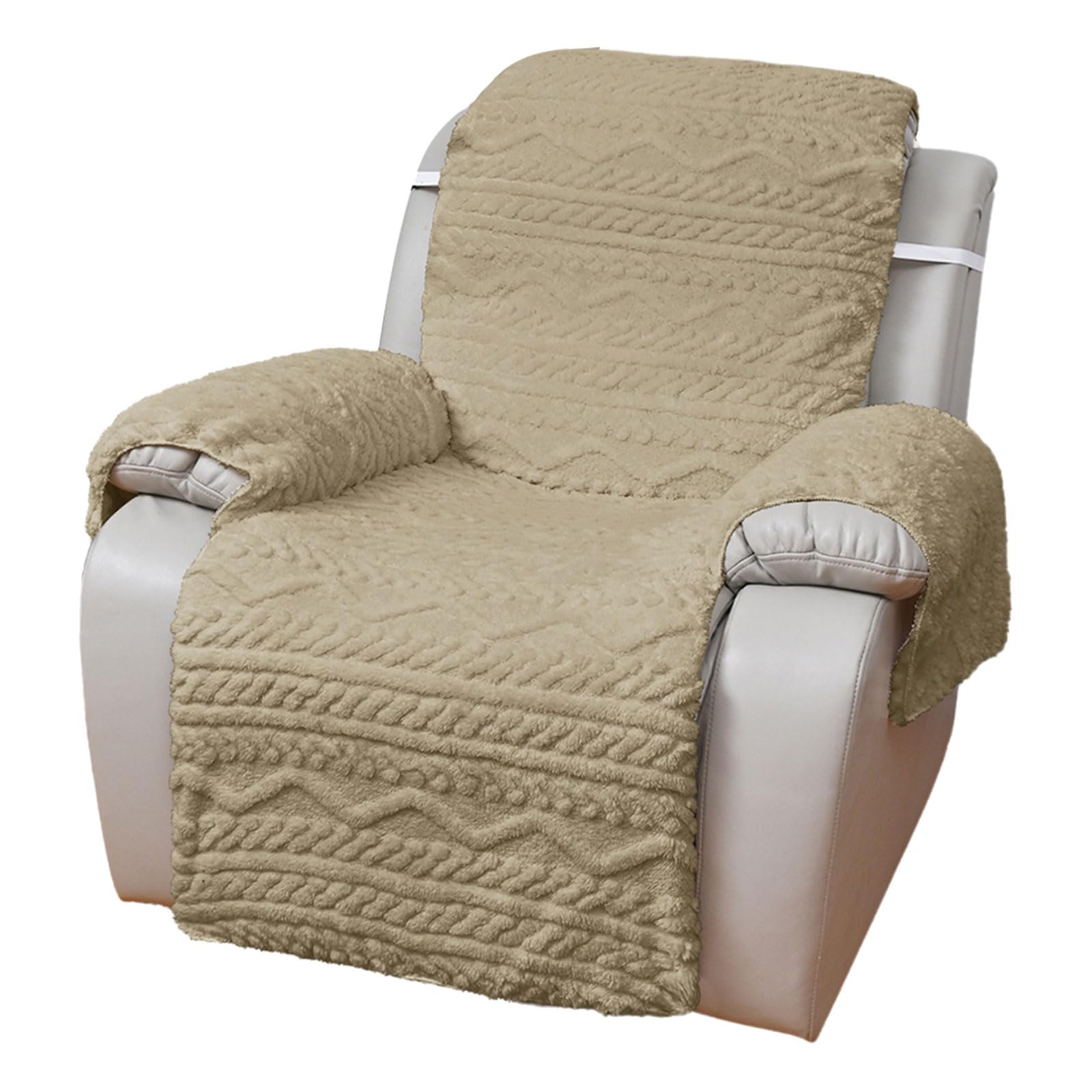 Housse fauteuil 1 place jacquard pour rénover un canapé usé facilement