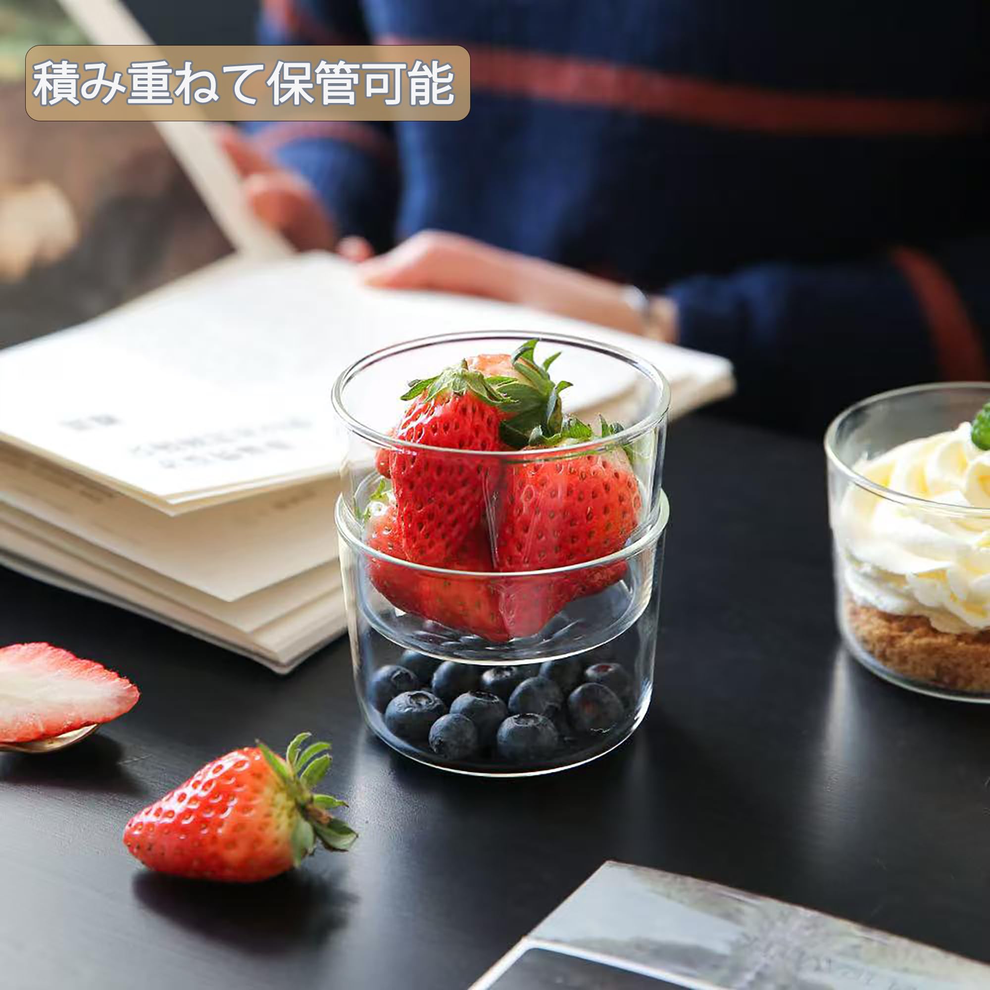Amazon | FGIUKC プリンカップ 耐熱 ガラス製 200ml 蓋付 繰り返し使え