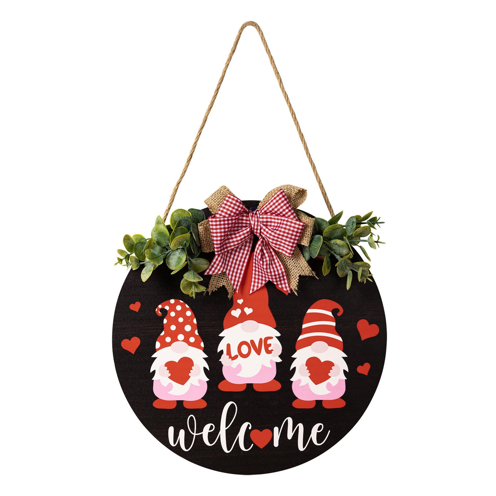 Buxuaaaa Welcome Sign Porch Decorations Faceless Doll Door Rudolph Sign Hangings Pendant Wall Ornament Jewelry Decorations for Offices