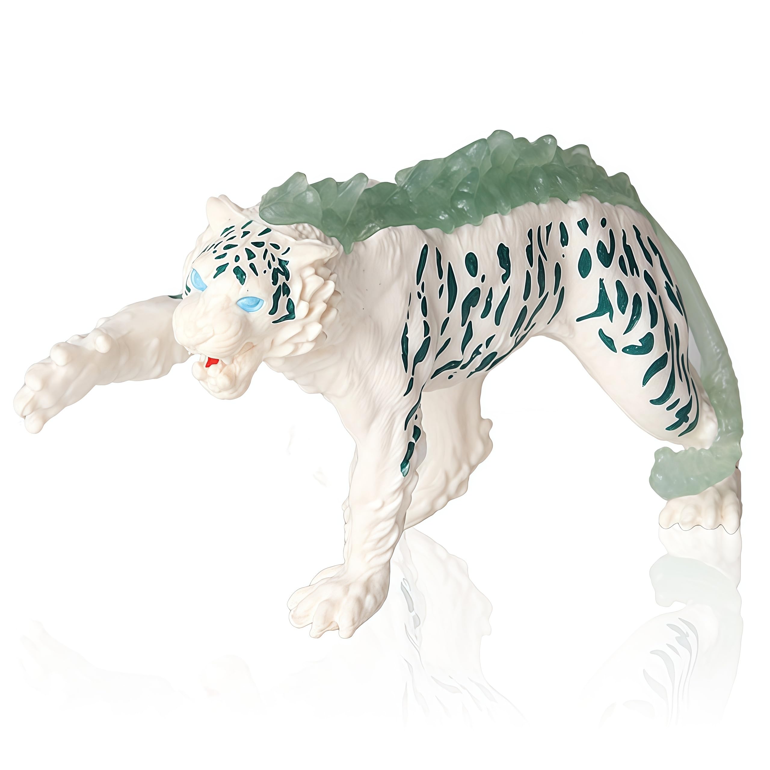 MyrkalaToy Glow in The Dark White Tiger Model, PVC Monster Ornaments, Decoration Simulation Animals Model, Action Figures, Suitable As a Birthday Gift for Family and Friends