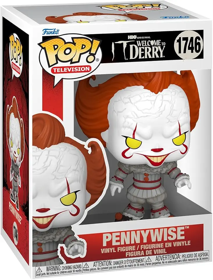 Funko Pop! TV: Welcome to Derry - Pennywise - IT - Collectable Vinyl Figure - Gift Idea - Official Merchandise - Toys for Kids &amp; Adults - Horror Fans - Model Figure for Collectors and Display