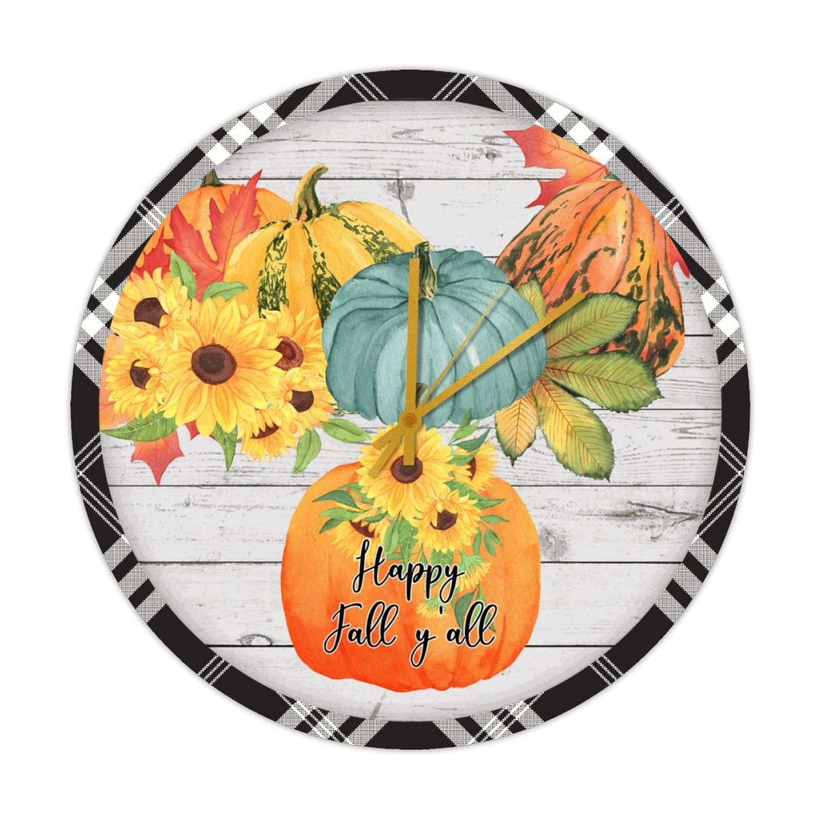 Horloge murale personnalisee It's Fall Y'all pour une ambiance cosy en famille
