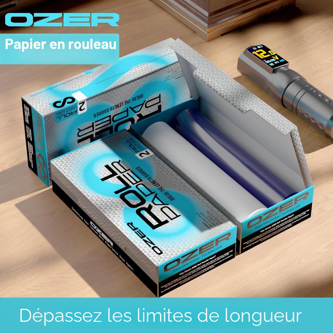 OZER Rouleau de papier transfert pour tatouage - 3 m de long - Pour tatoueurs