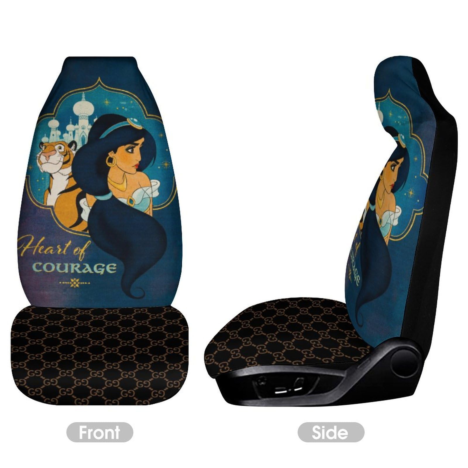 Amazon | ディズニープリンセス カーシートカバー 車用 フロントシート 