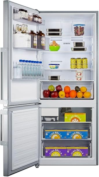 Summit FFBF284SSIMLHD 28 Wide Bottom Freezer Refrigerator, Icemaker, 13.8 cu.ft, Stainless Steel Door, LED Lighting, ENERGY STAR Certified, Perfect for Apartments and Small Kitchen