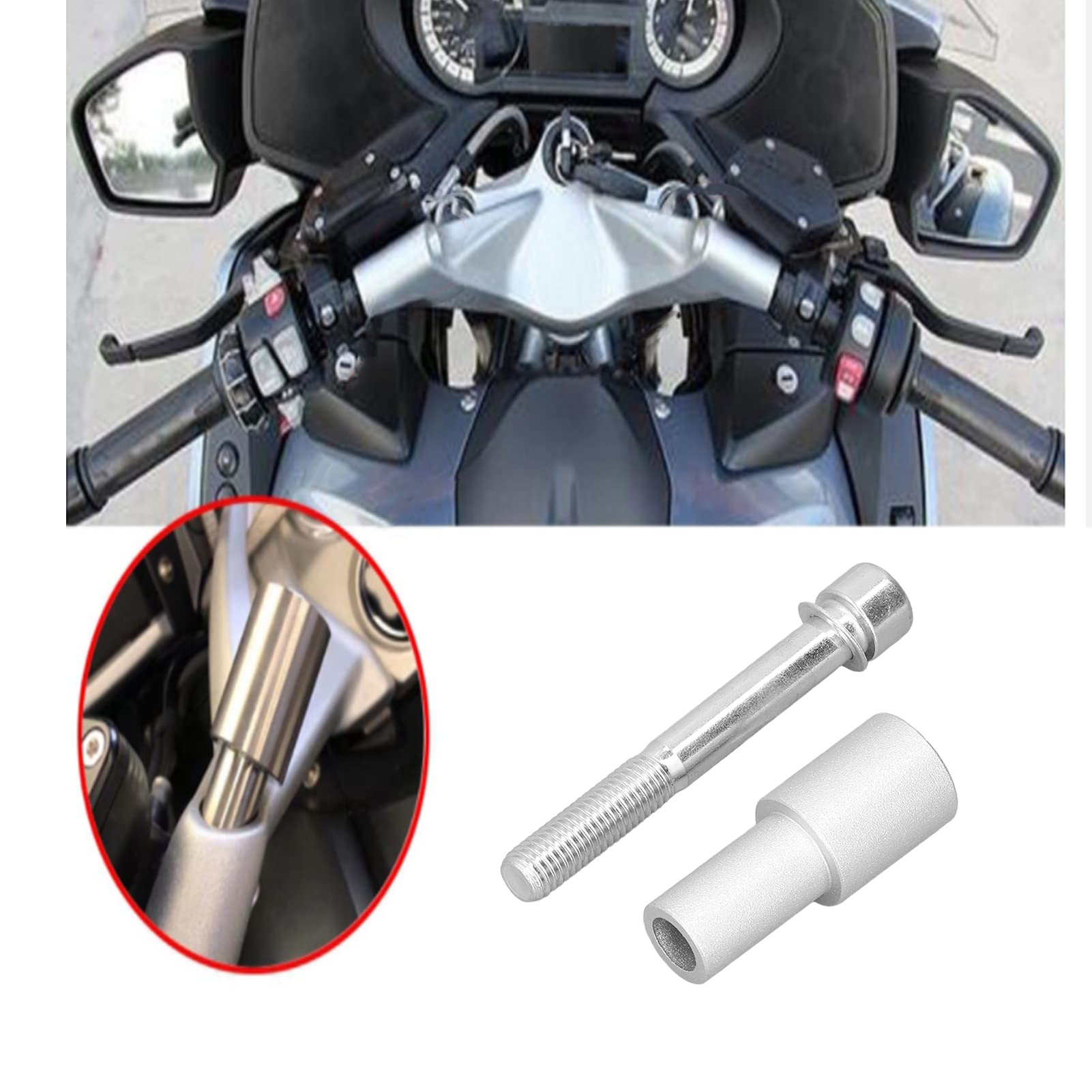Aramox Motorcycle Handlebar Phone Bracket Extension Navigation Holder Extension Rod Replacement for K1600gt/gtl/b 2014-2020 R1200RT/R1250RT 2014?2021