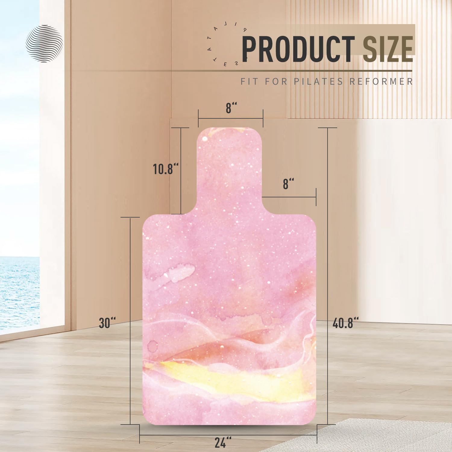 Faittd Non-Slip Pilates Reformer Mat, Microfiber Suede Reformer Mat,Reformer accessories, Easy to Wash