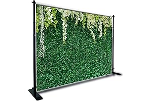 8'x10' Step and Repeat Backdrop Stand, Adjustable Banner Stand for Trade Show Booth