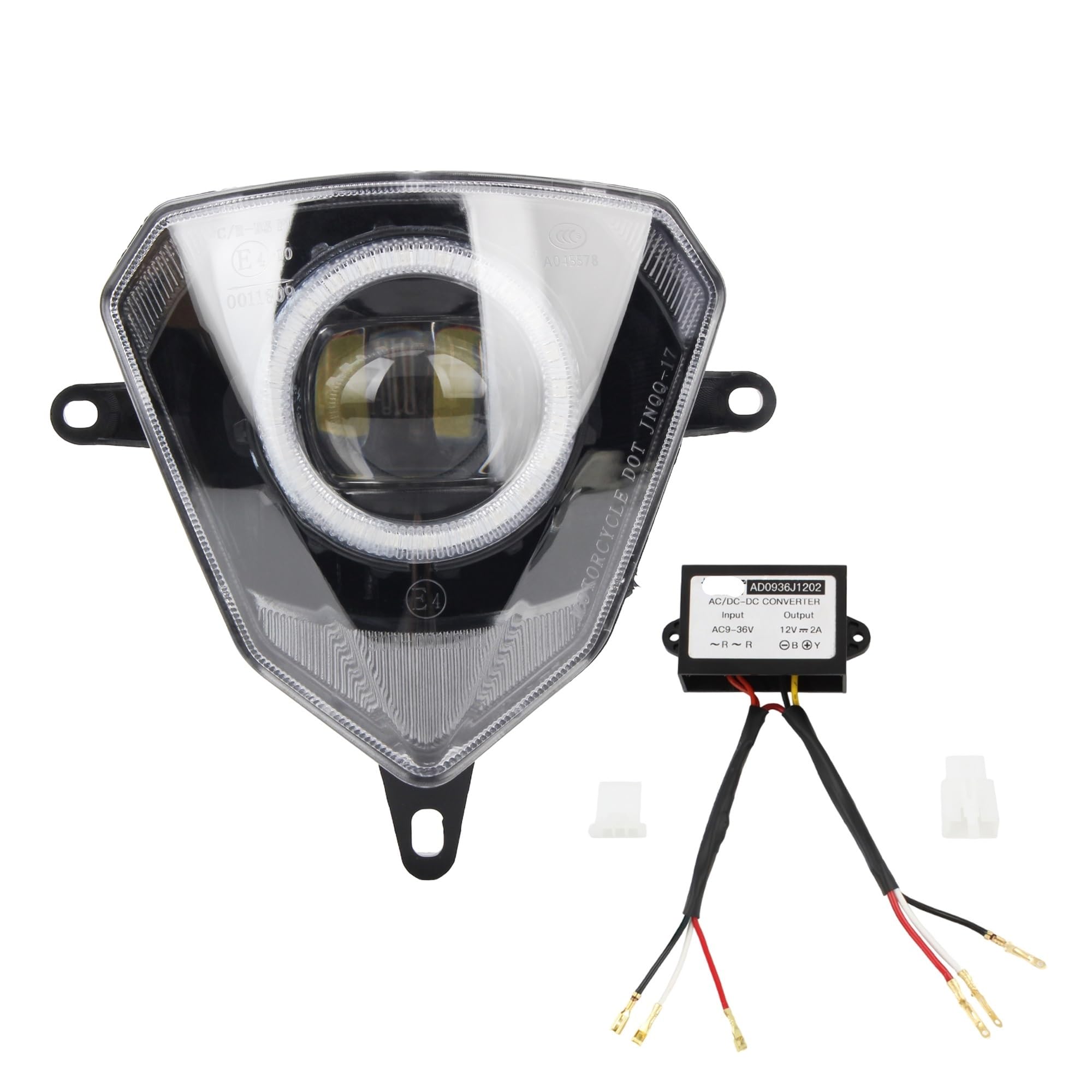 Spotlight Per Beta 50 125 250 300 Faro Anteriore Racing V6 Con Controllo APP Luce Angel Eye Pit Dirt Bike Faro Anteriore Fanale Anteriore(Set)