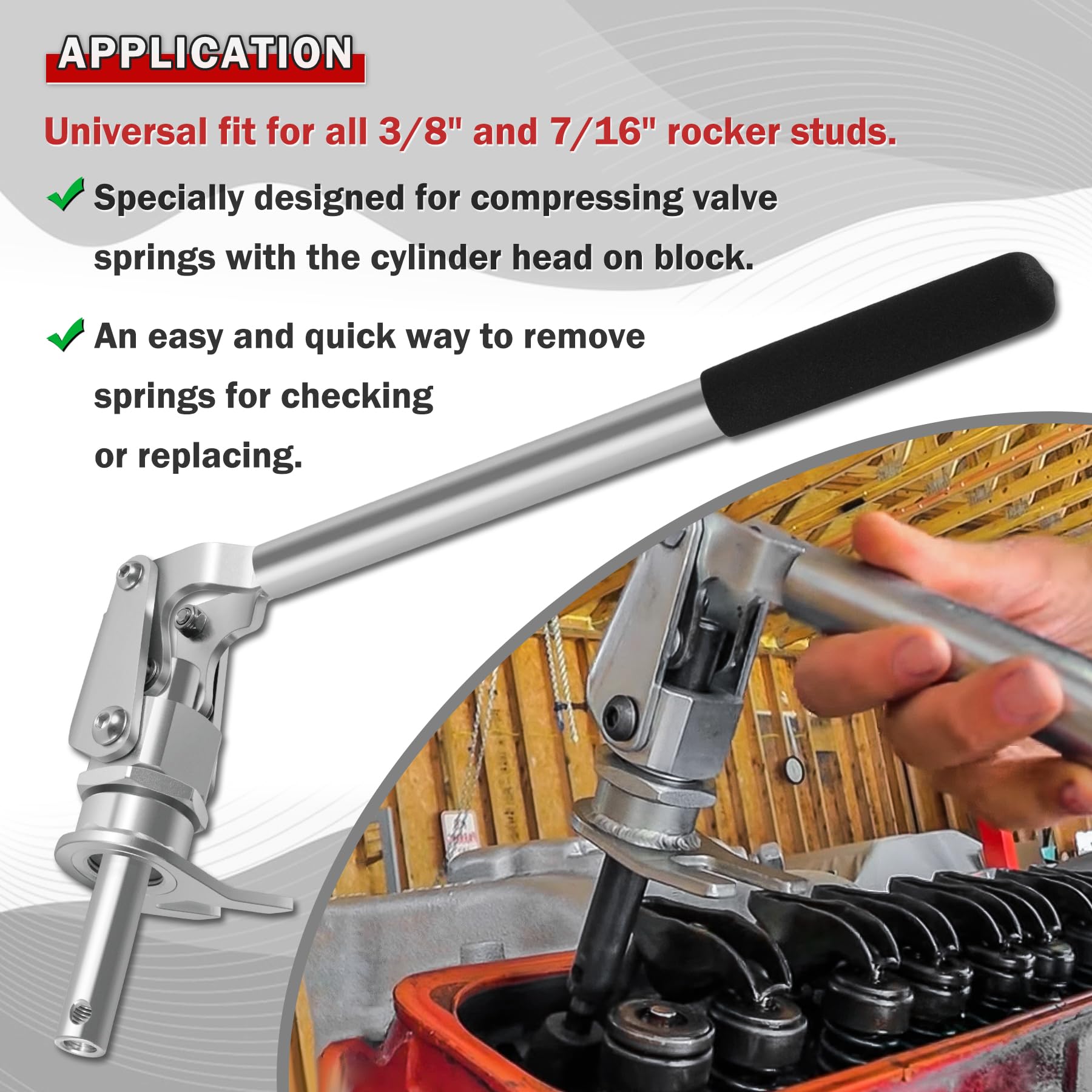 Labwork 66784 Stud Mount Valve Spring Compressor