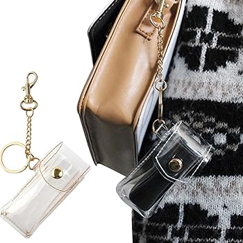 Amazon.co.jp: クリアリップスティックポーチキーホルダー、クリア PVC