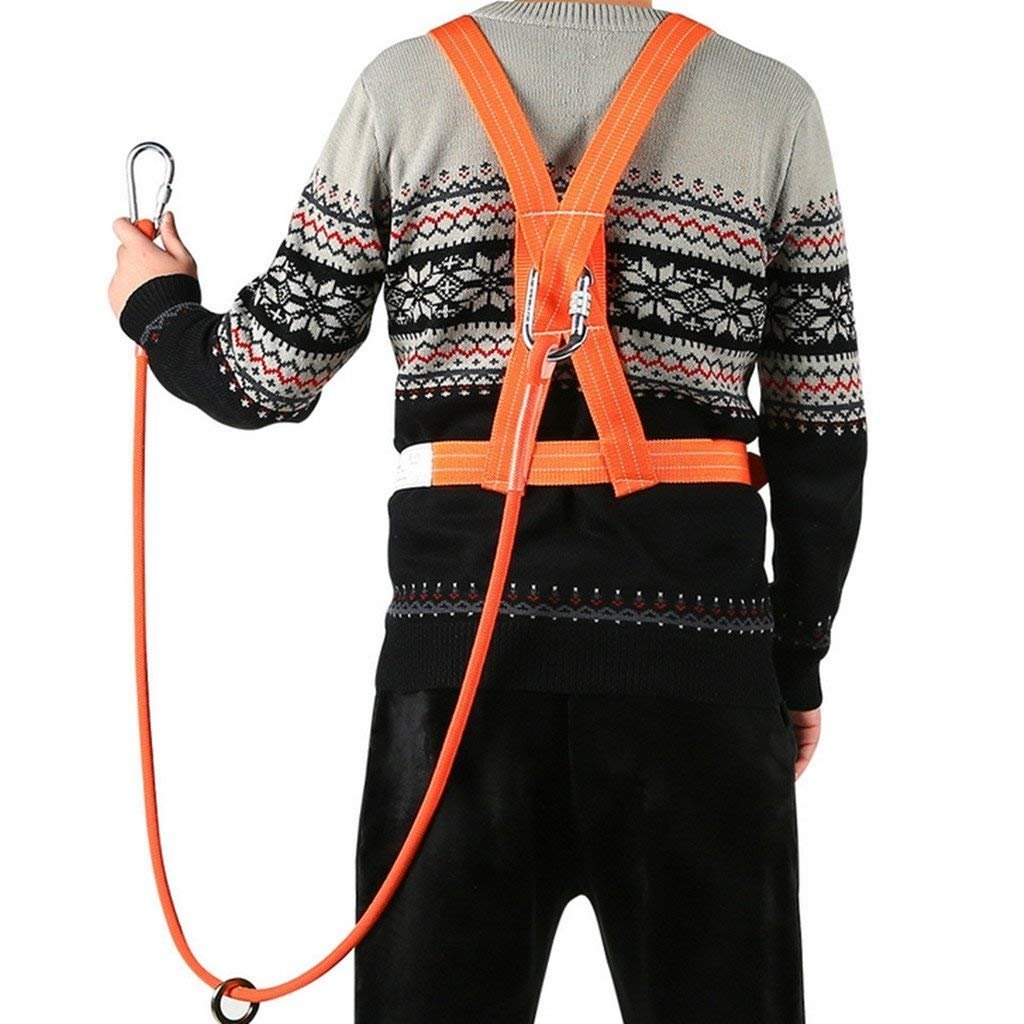 SwaYve Imbracatura Di Sicurezza per Lavori in Quota, Cintura Di Sicurezza a 5 Punti con Gancio Kit Di Sicurezza Anticaduta per Protezione Anticaduta/Small Buckle/3M