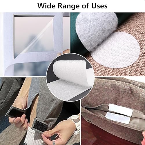 Miniatura 6 de Matenf Tiras de velcro para coser, 2 pulgadas de ancho, fáciles de coser, excelente agarre, no adhesivas, cinta entrelazada, cinta de gancho y bucle