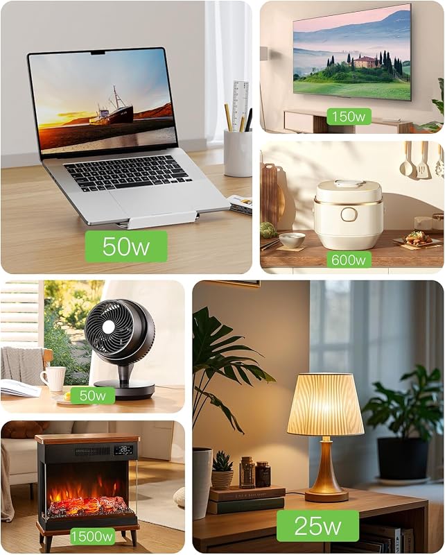 GreenSun Távirányítható Konnektor - Vezeték Nélküli RF Okosaljzat 30m Hatótávval, 3500W Teljesítmény, Egyszerű Smart Home Megoldás