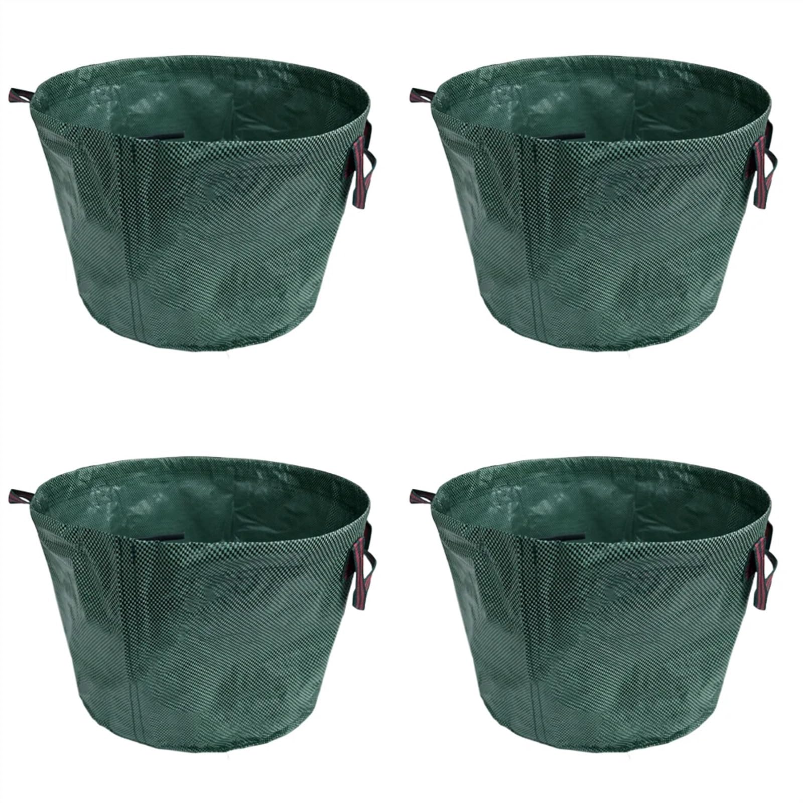 Sacos de Jardin Bolsa Jardin Bolsa de jardín de 50L, Saco de Hojas de Gran Capacidad, Cubo de Basura Ligero, contenedor de Basura Plegable para jardín, Bolsa de Almacenamiento(4PCS)